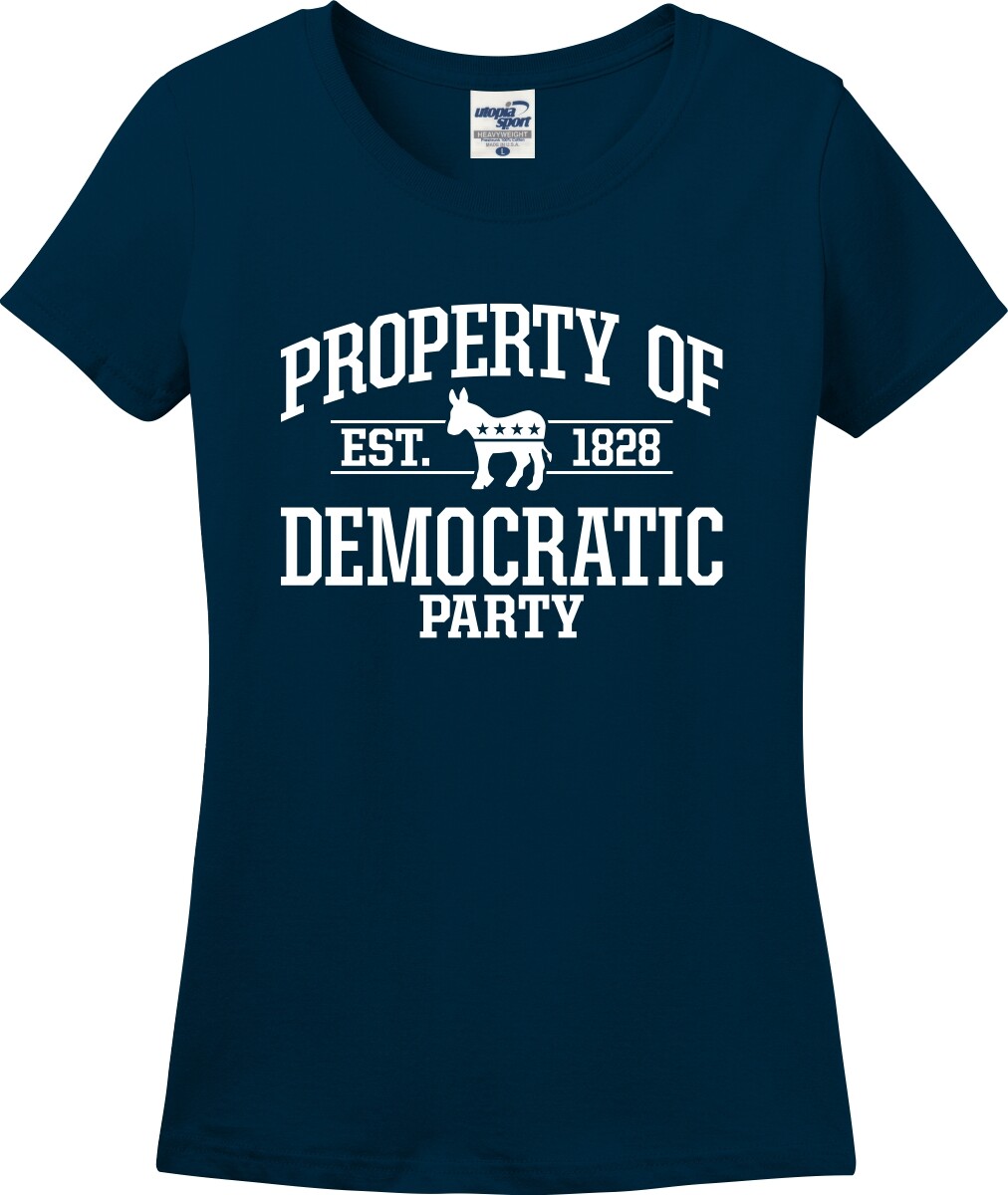 Property of Democratic Party Donkey Est. 1828 Missy Fit Ladies T-Shirt (S-3X)