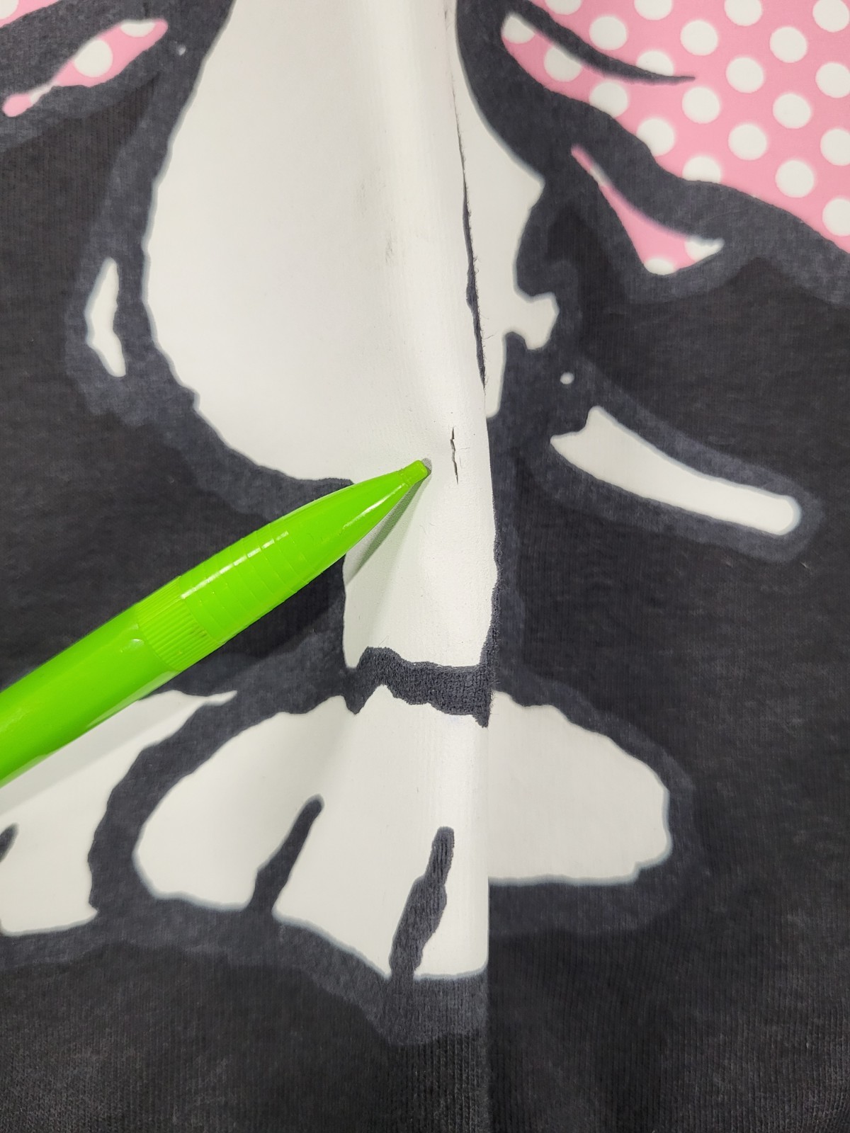 Peanuts Snoopy Pink Bow Graphic T-Shirt Women’s Size XS – Black (NWT)