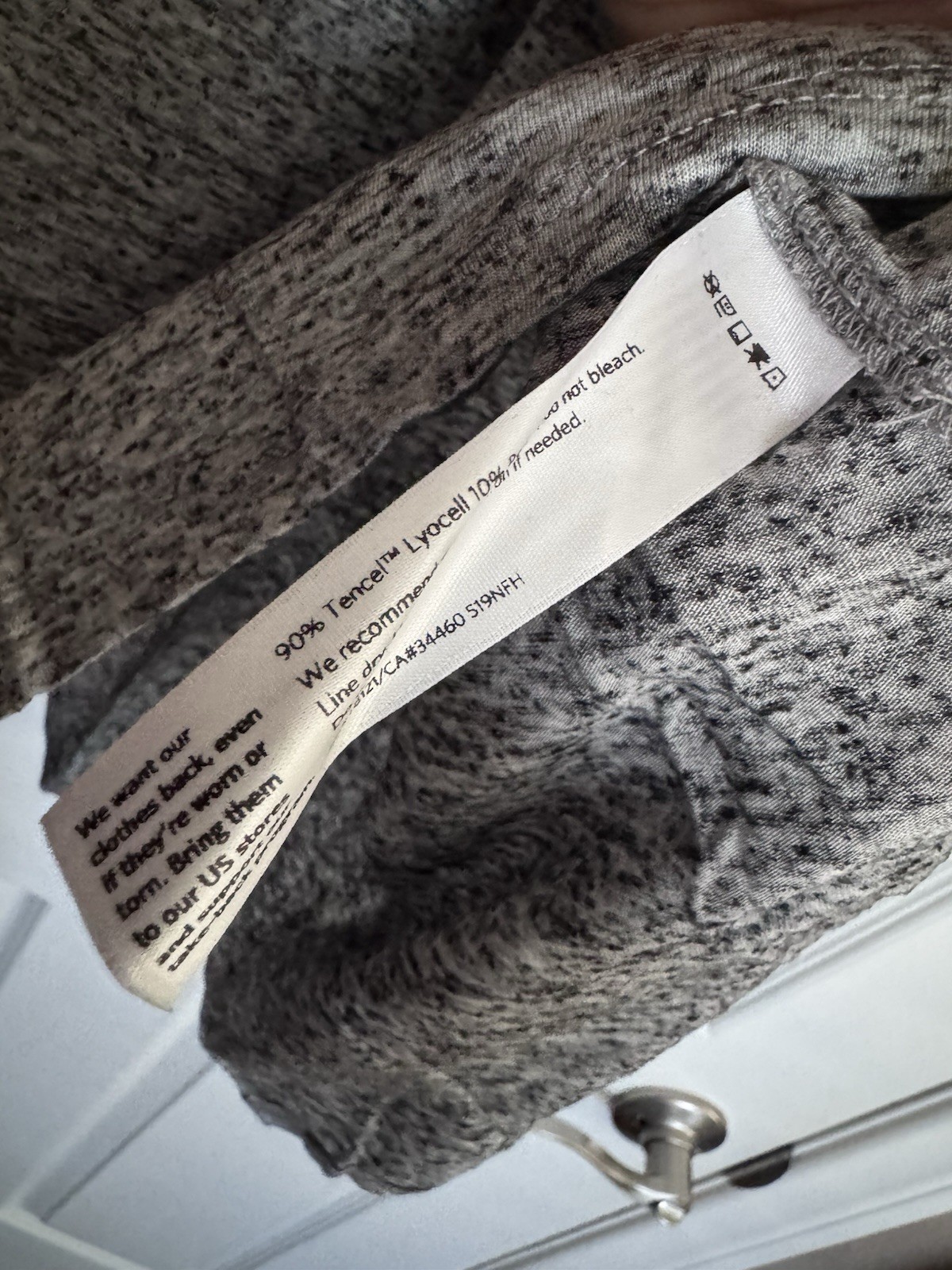 Eileen Fisher Gray Heathered Lyocell Boat Neck Long Sleeve Pullover Top L/G