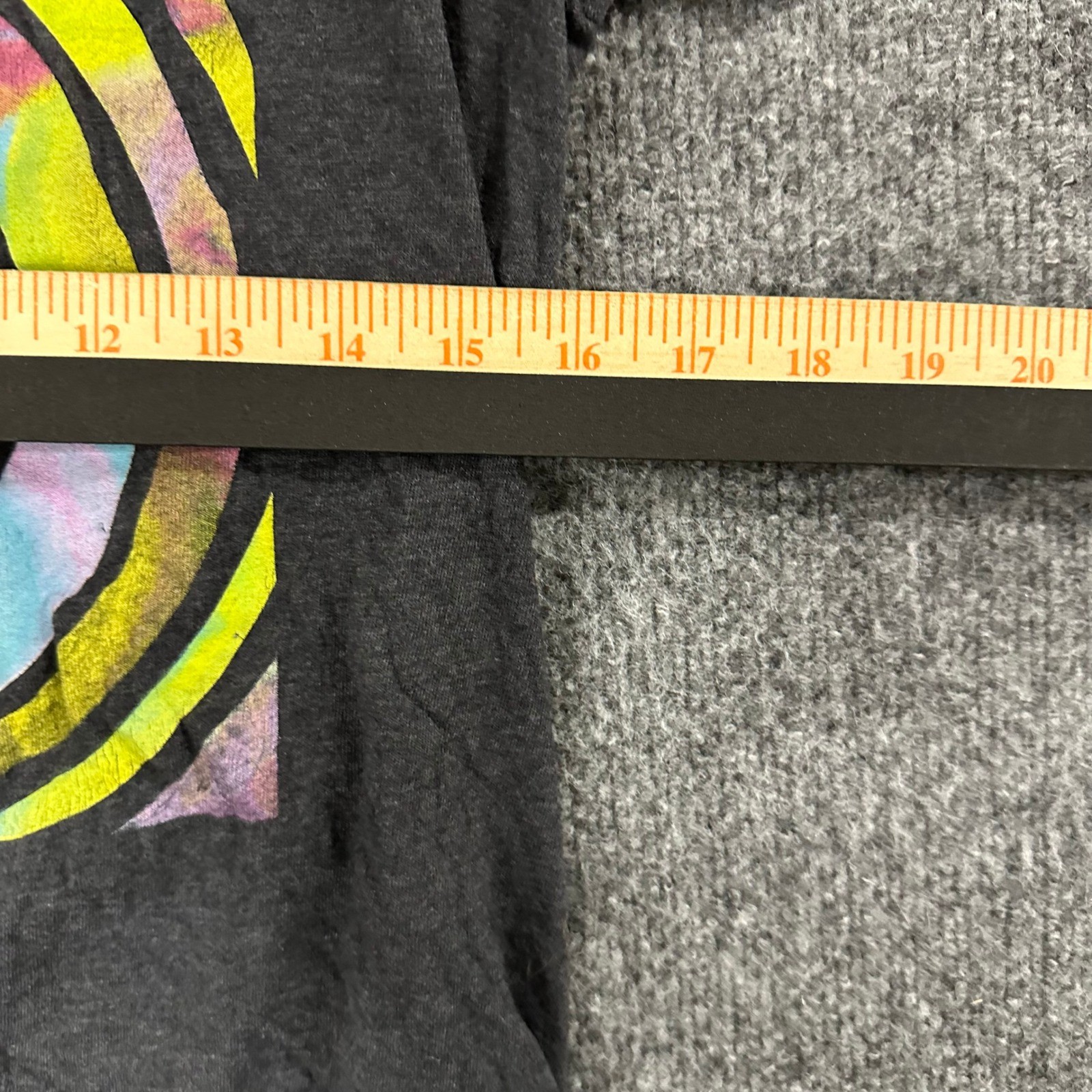 Nirvana T-Shirt Womens Size M Charcoal Gray Tie Dye Smiley Face Graphic Grunge