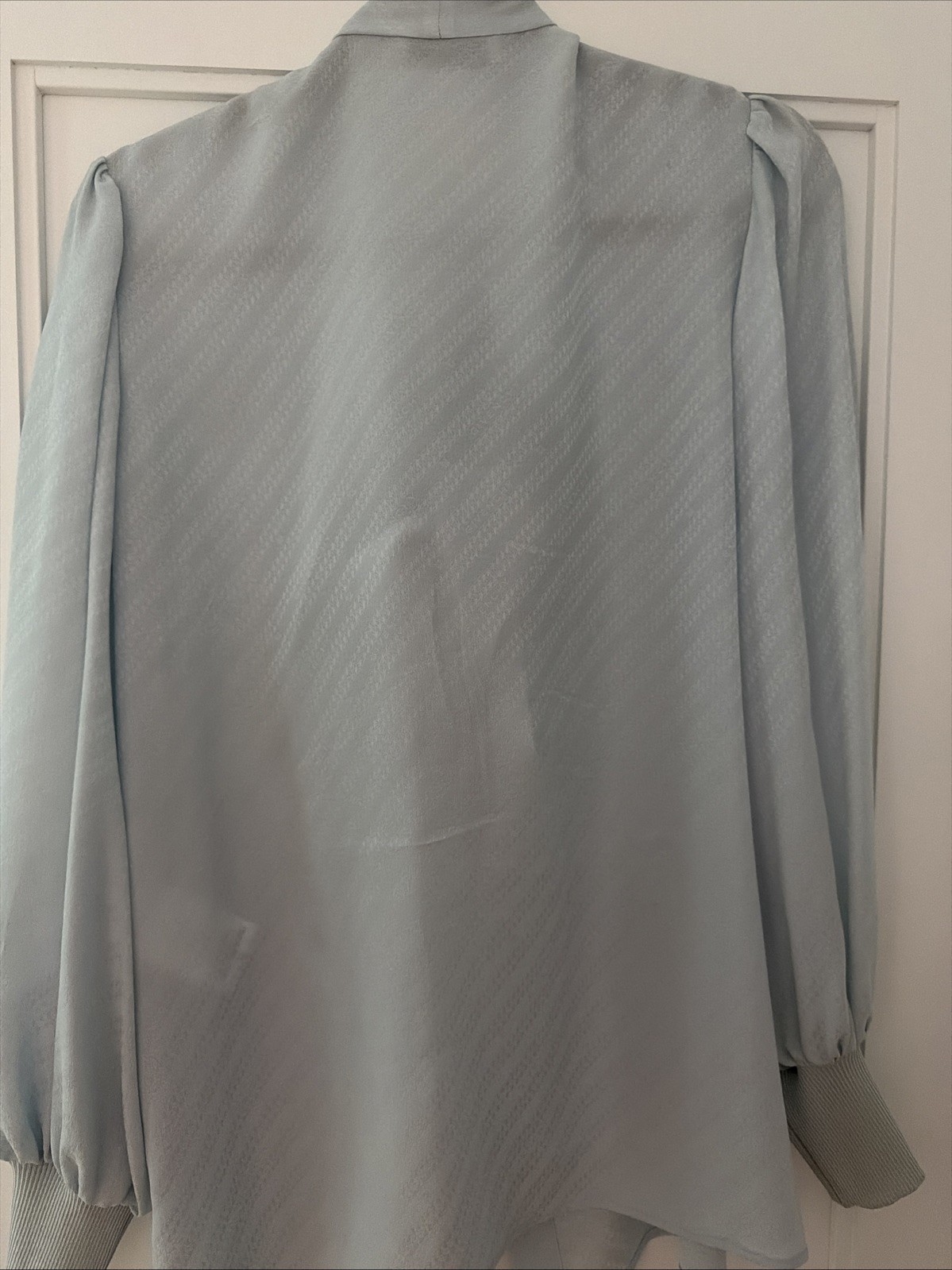 Givenchy Light Blue Blouse Elegant Logo With Sash