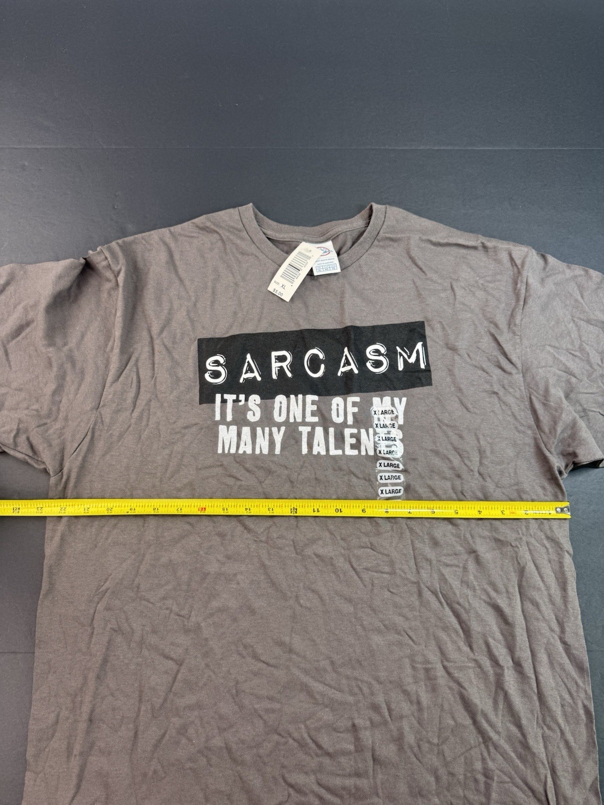 Delta Pro Weight Sarcasm Quote T-Shirt Adult Size XL One Of My Talents Gray NEW