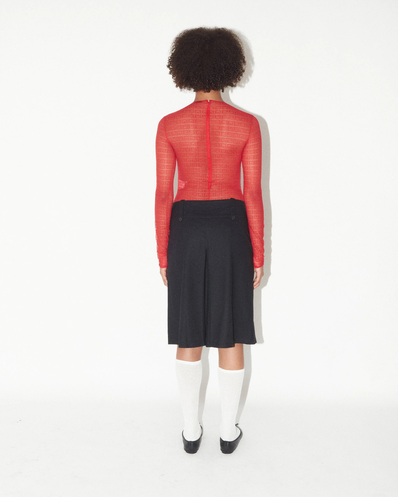 Givenchy 4G Lace Bodysuit Red SS24 Polyamide Elastane – Size S