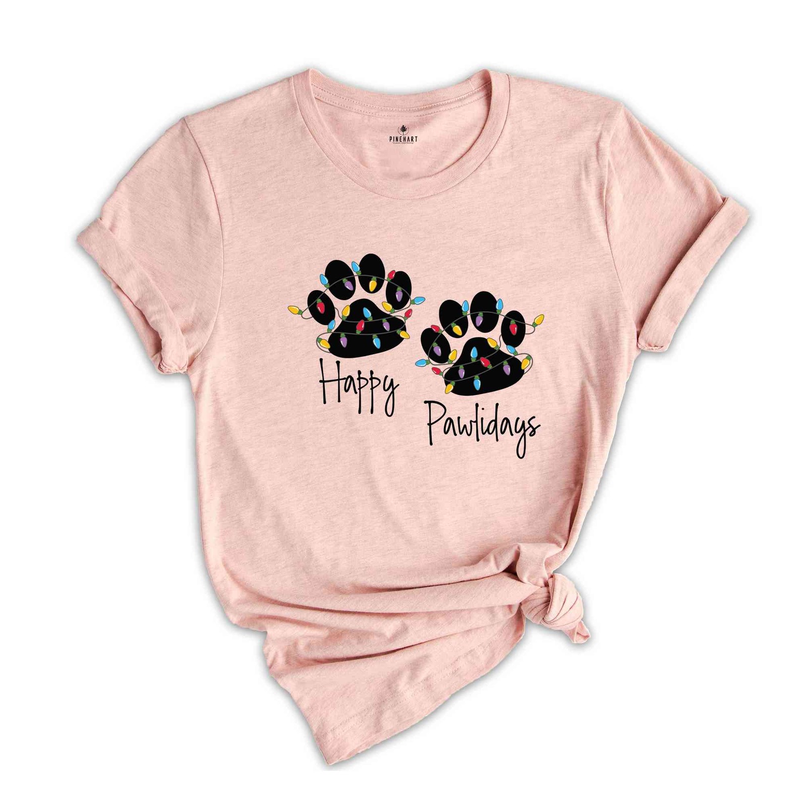 Happy Pawlidays Shirt, Dog Lovers Christmas, Xmas Paw T-Shirt, Cute Christmas Sh