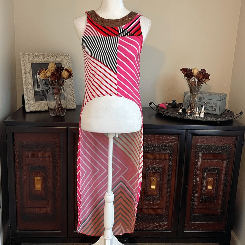 bebe High Low Tank Top size Small