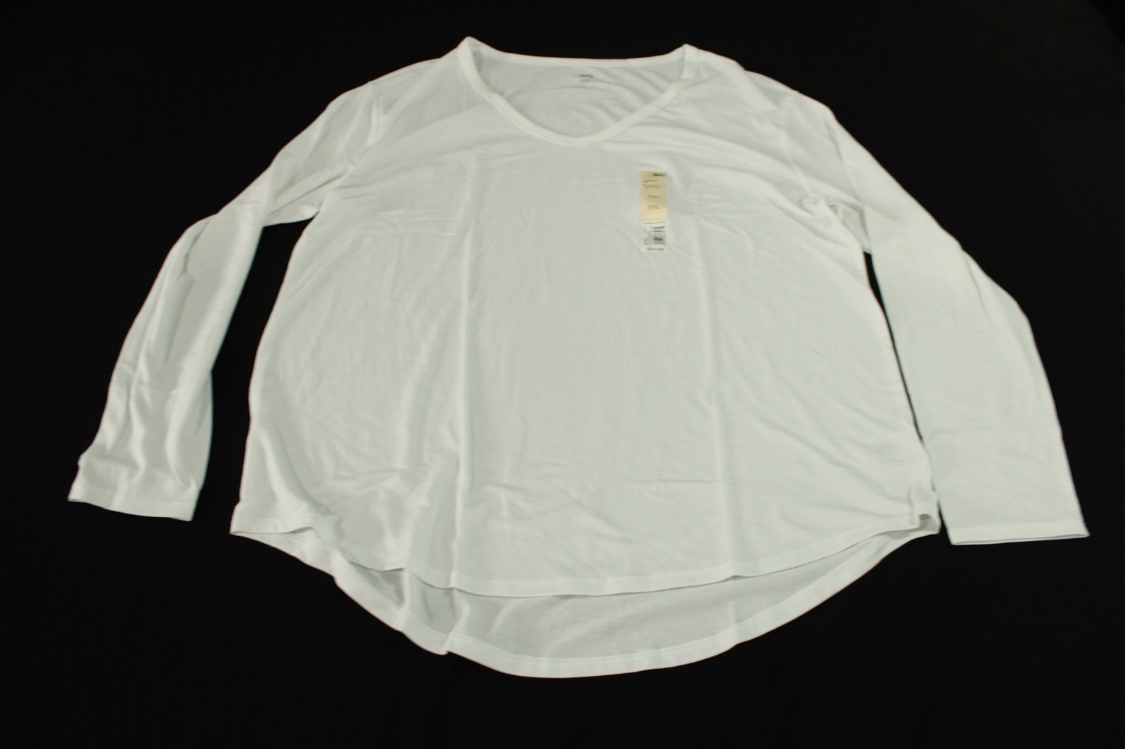 Sonoma Goods For Life Women’s Plus Everyday V-Neck T-Shirt MS7 White Size 2XL