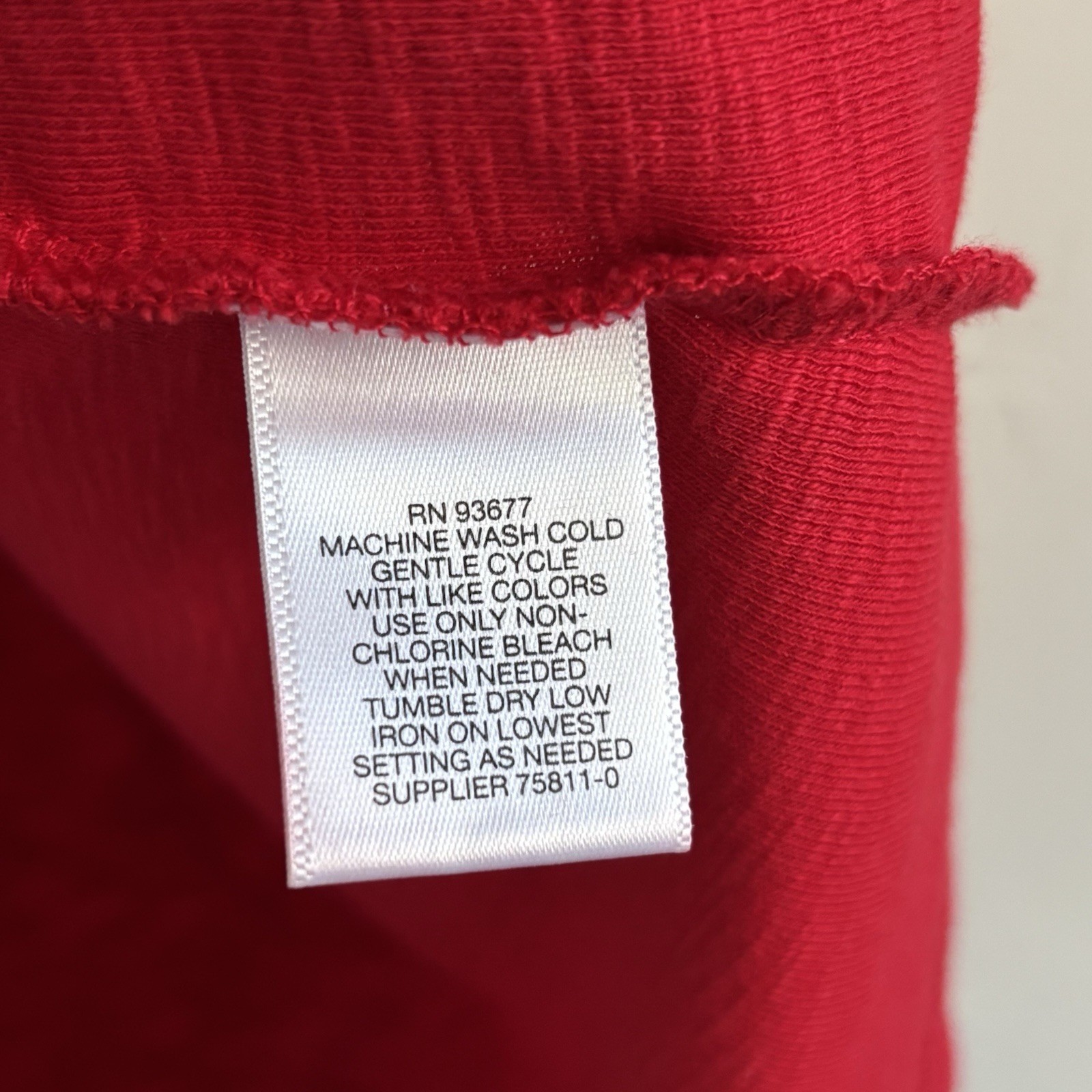 Liz Claiborne Red 100% Cotton Slub Knit Jersey Tank Top Elevated Basic Size L