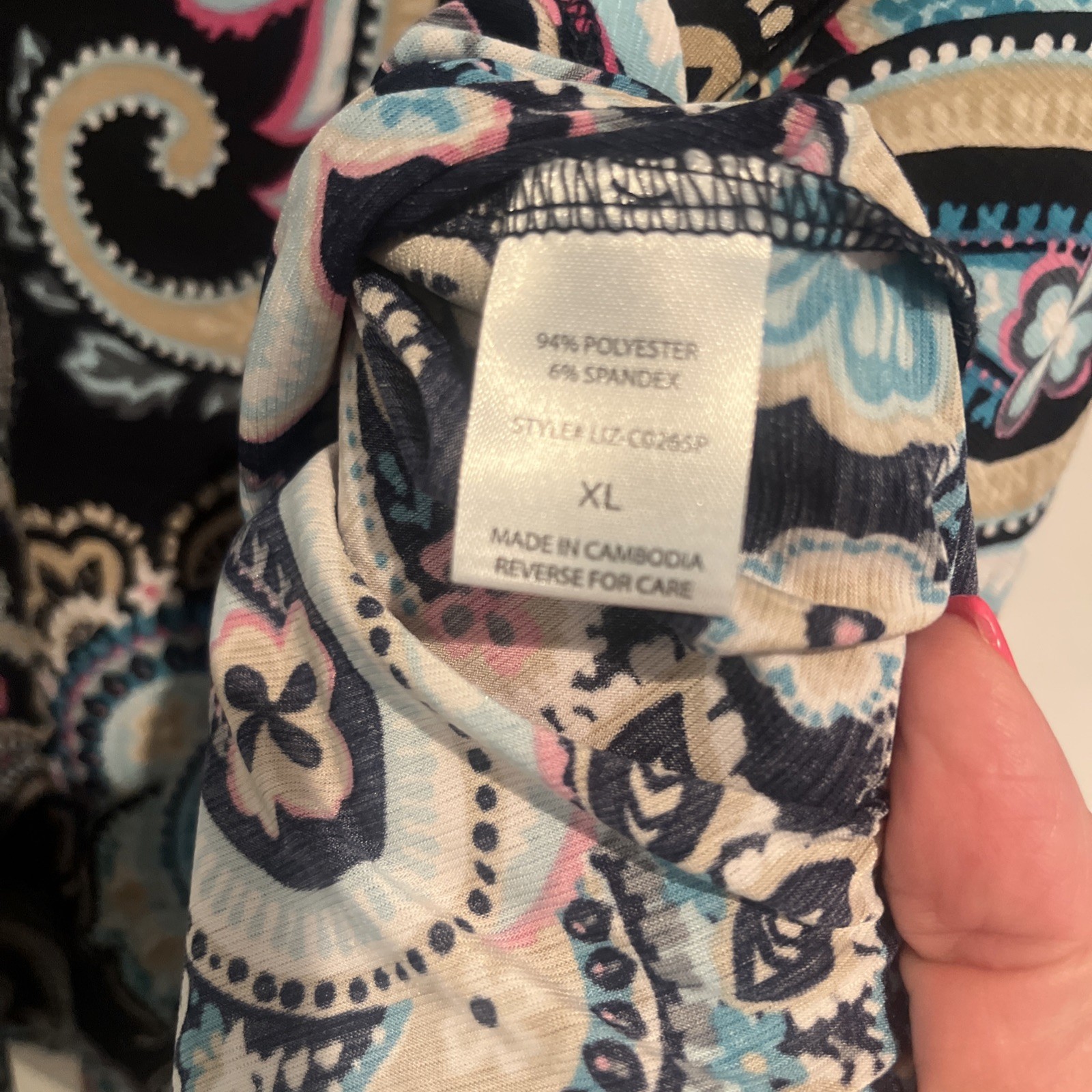 Dear Scarlett Boutique Lizzie Top – XL Black Multi Paisley