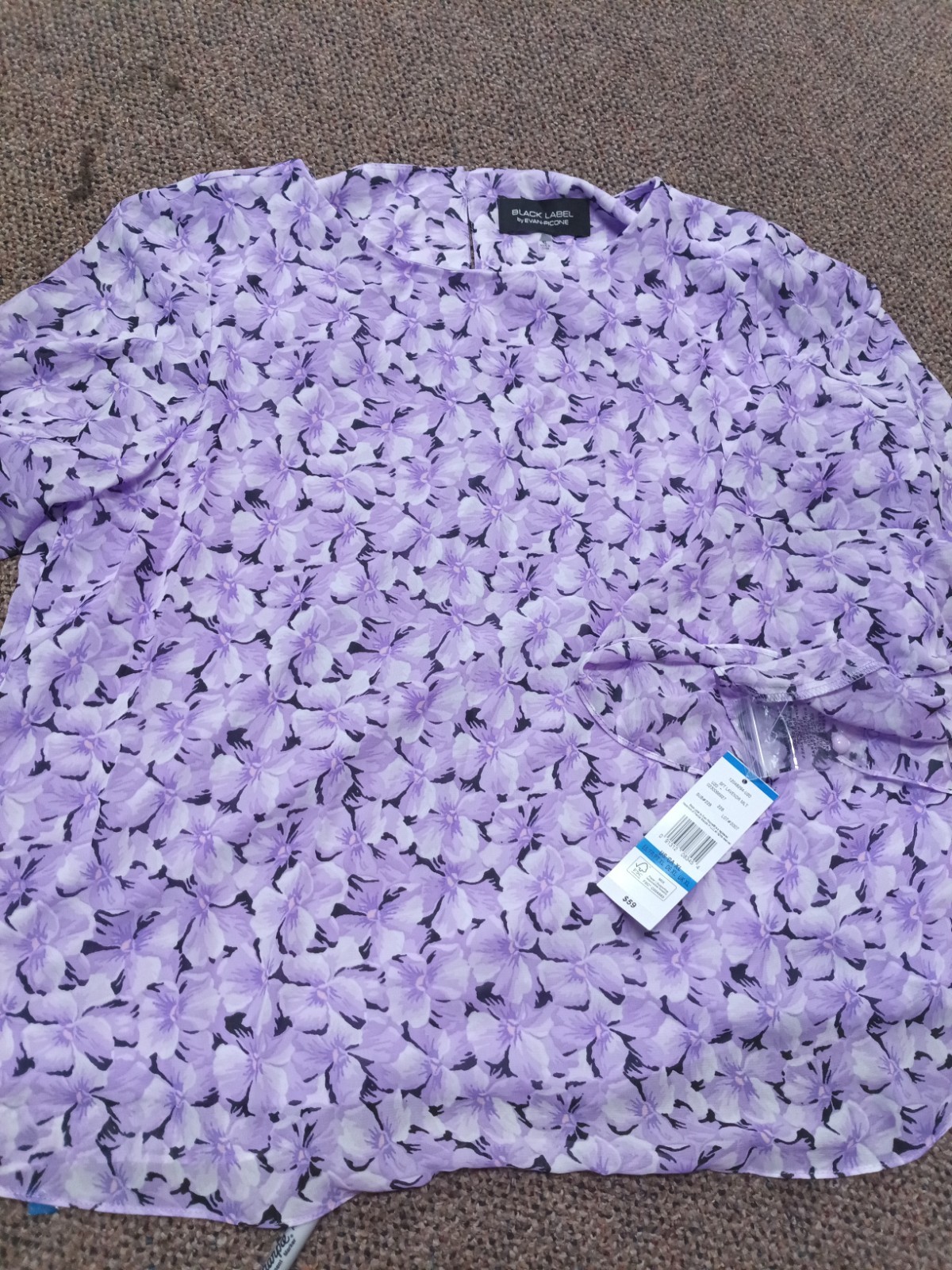 black label by evan picone Soft Lavender Mlt Extra Large