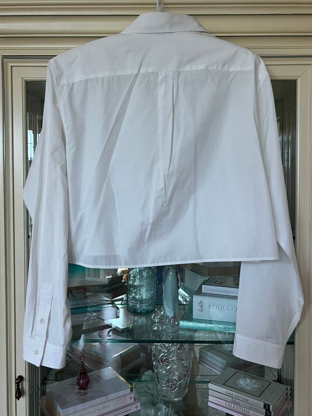 Givenchy White Button Down Shirt, Size 42 M 8-10 White and Black Luxury Quality