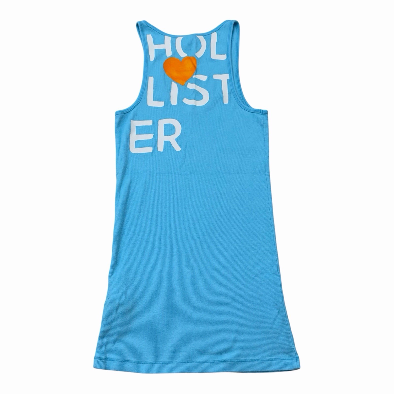 Vintage Y2K Hollister Racerback Logo Tank top Blue Women’s Size Large