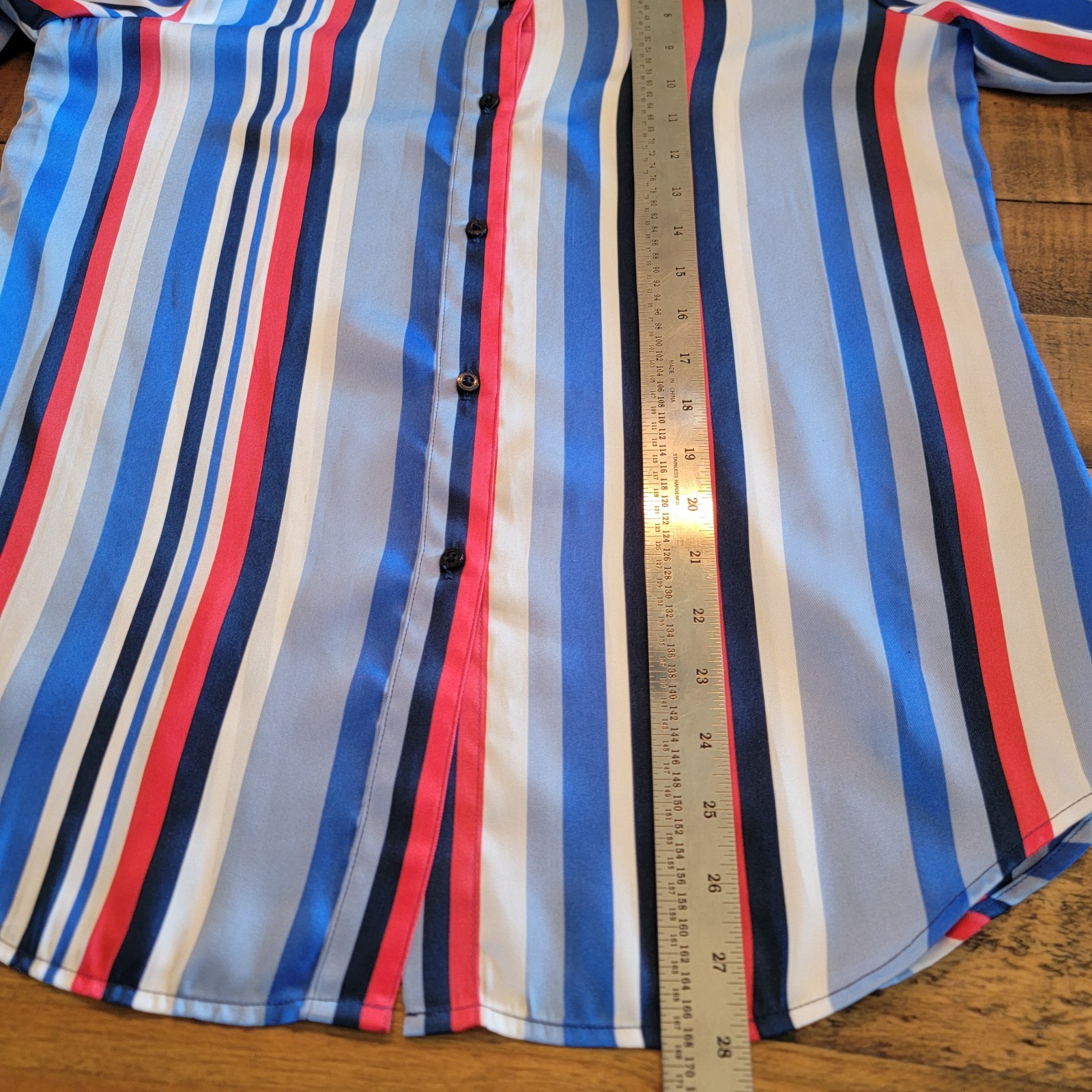 Ralph Lauren Green Label Red White Blue Striped Long Sleeve Size Medium Med
