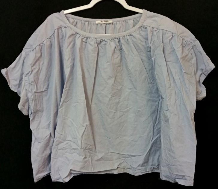 Zara Trafaluc 28 purple short sleeves round neck stretch plus cropped top