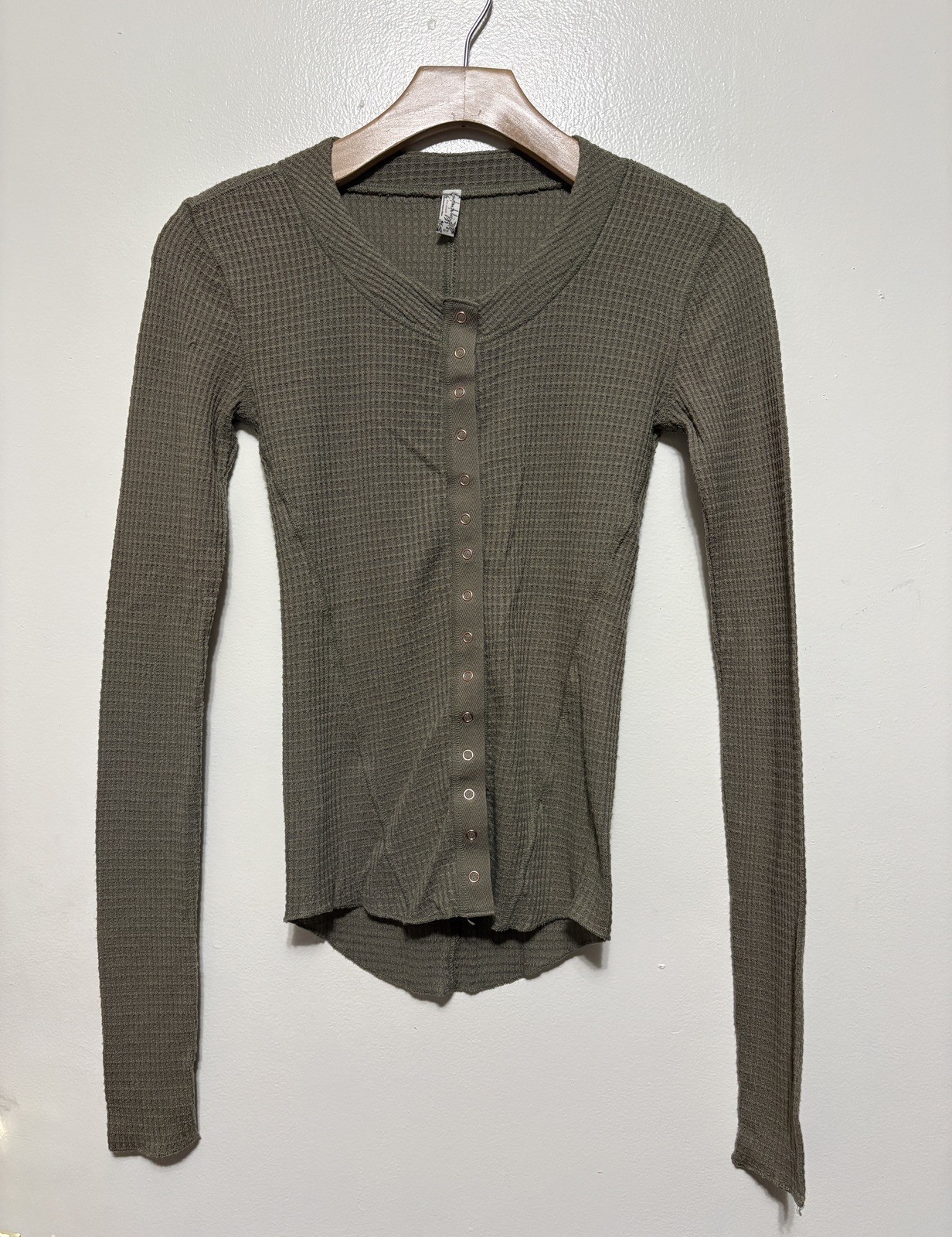 FreePeople x Intimately FP Going Places Cardi In Olive Green XS