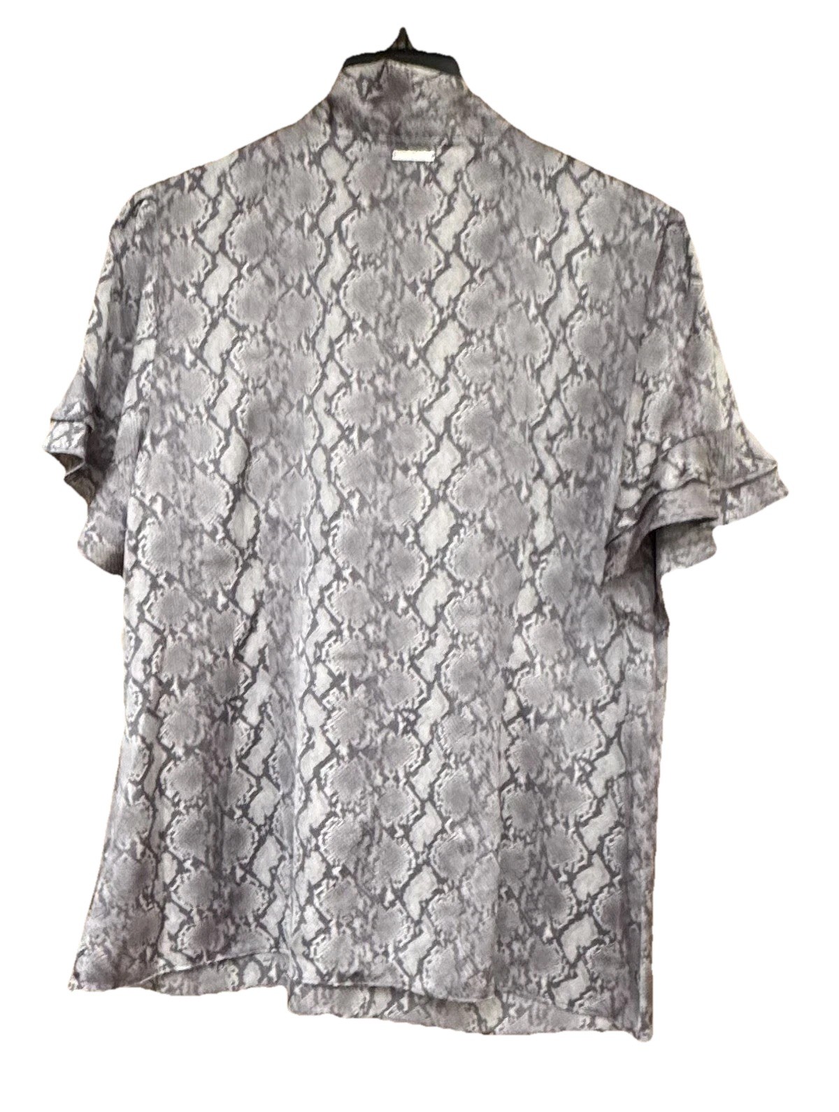 Michael Kors Women’s Blouse Large Sweet Lilac Snake Print Short Sleeve NWT $98