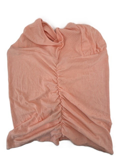 Torrid Textured Knit Tank Top 00 M/L 10 Double Scoop Neck Ruched Side Cinch
