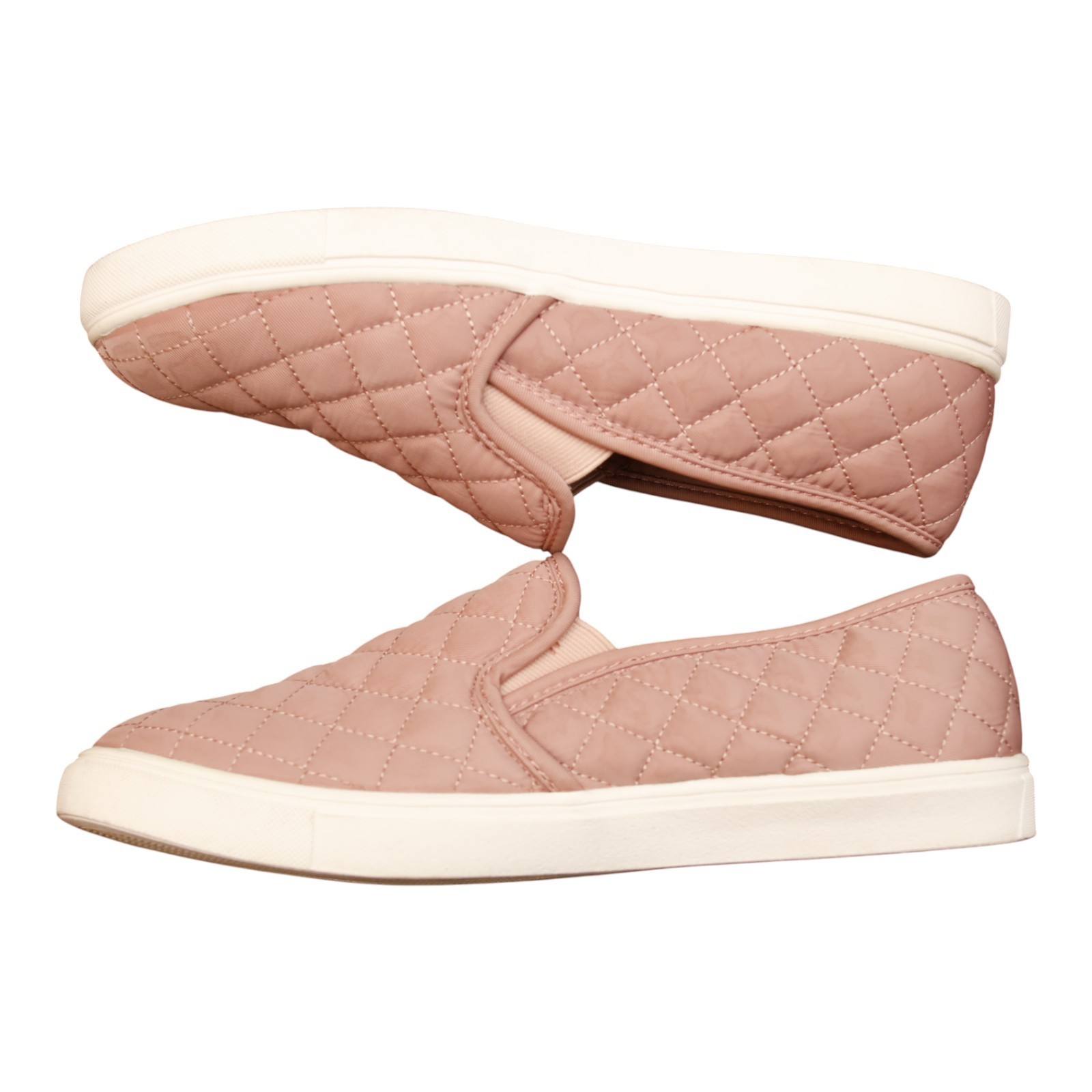 Womens Quilted Slip On Sneakers Blush Pink Size 10 Casual Comfort Shoes
