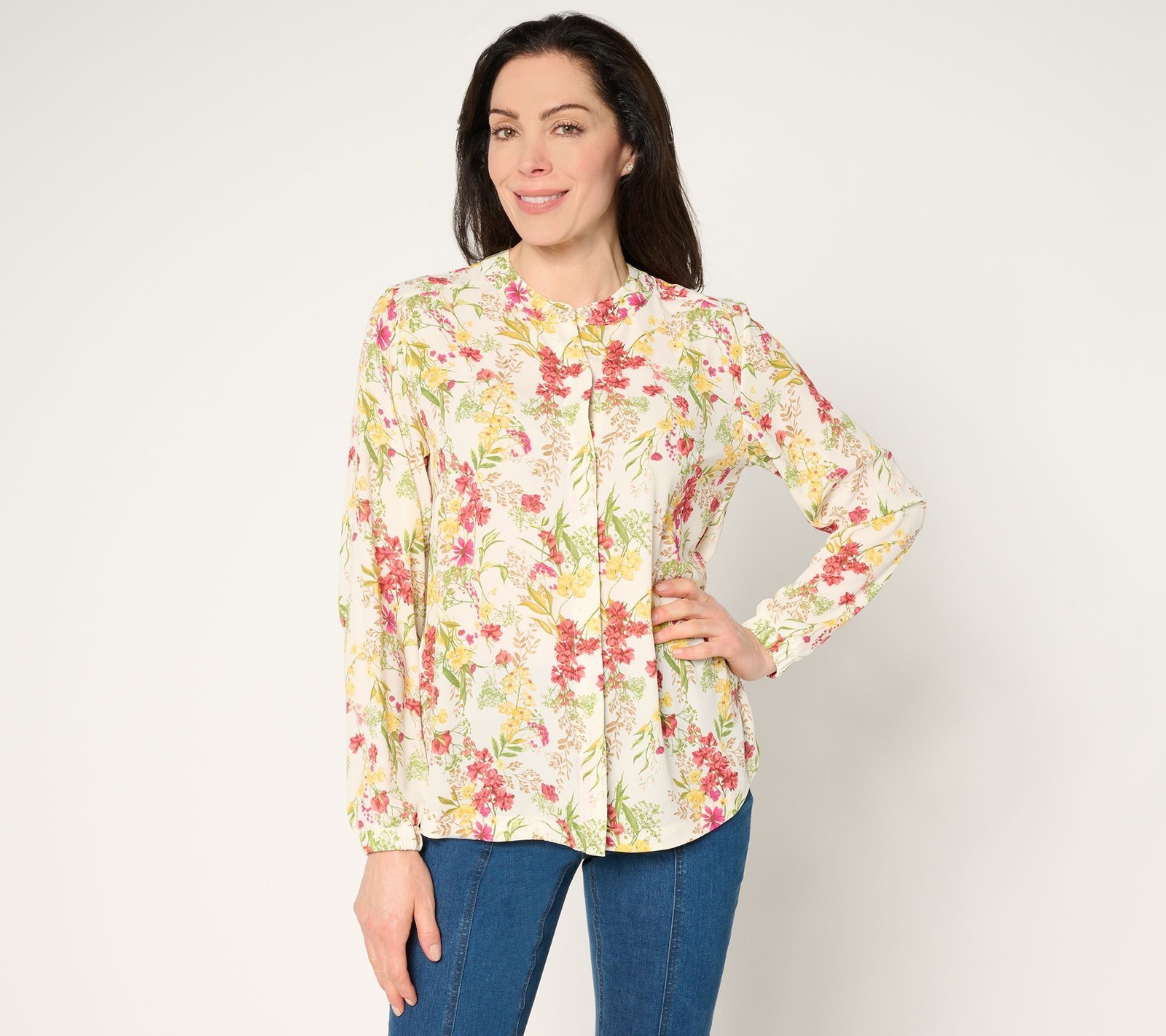 Joan Rivers Classics Collection Women’s Top Plus Sz 3X Multi-colored A676530