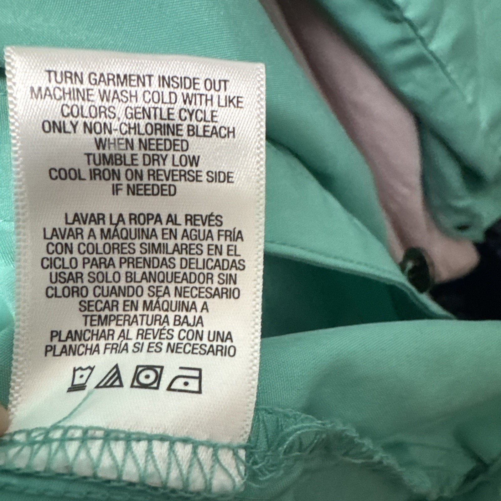 laura scott large button up long sleeve teal 95% polyester 5% spandex No Collar