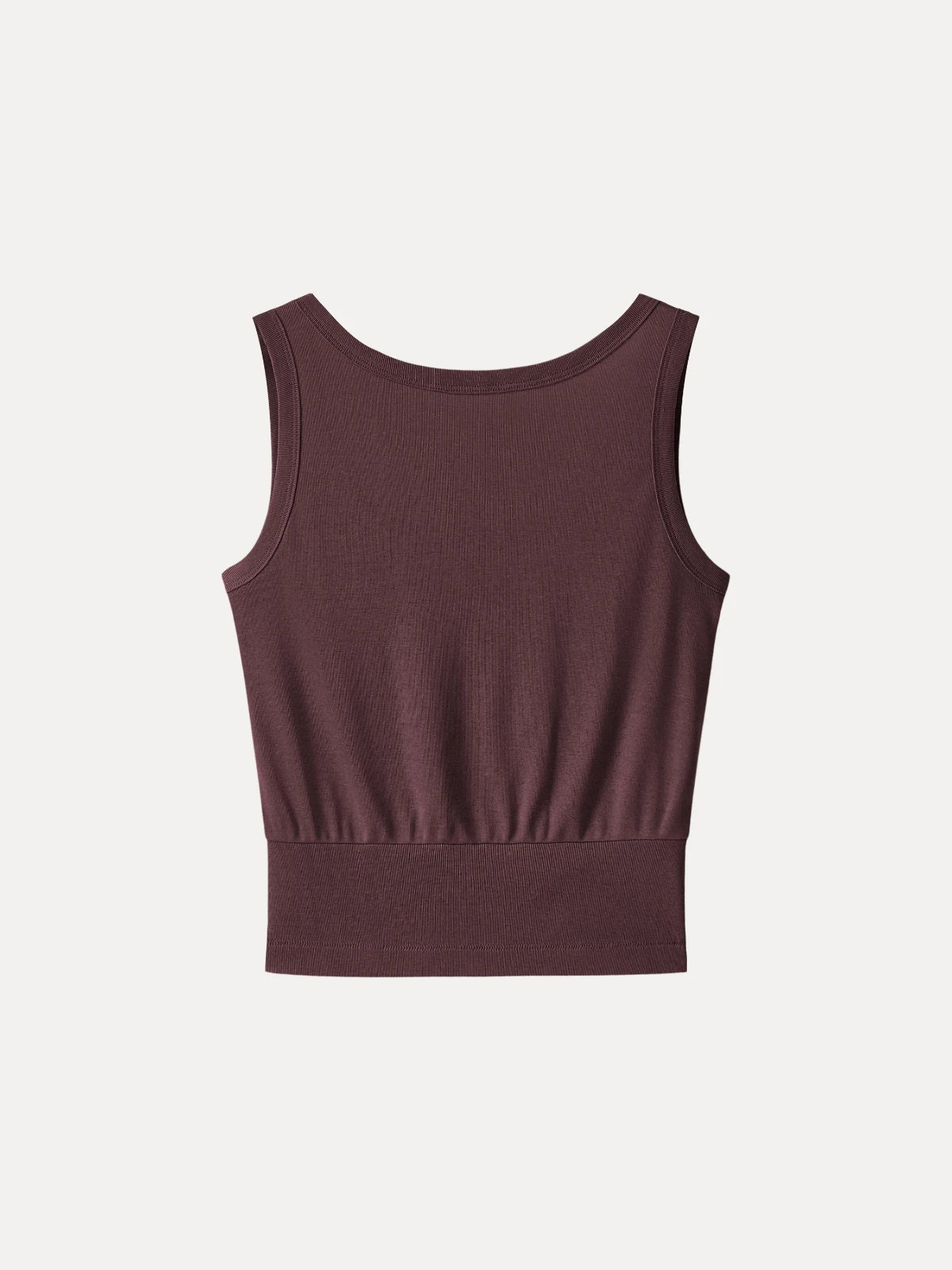 OGL Cotton-Linen Blend Reversible Boatneck Low Back Top