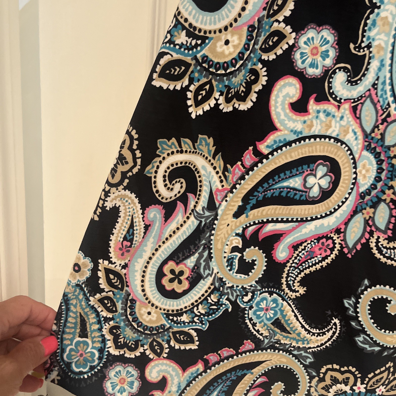 Dear Scarlett Boutique Lizzie Top – XL Black Multi Paisley