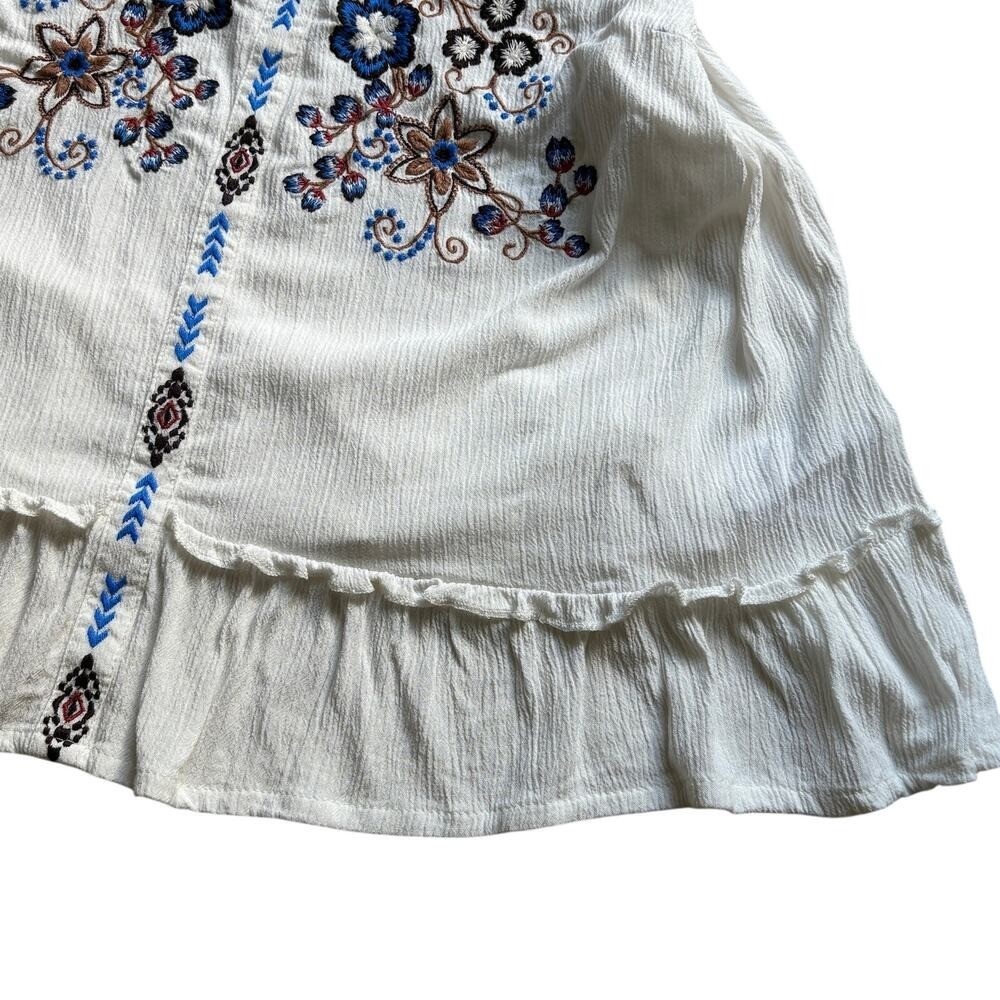 Shyanne Embroidered Floral Spaghetti Strap Tank Top Cami Western BOHO Cowboy