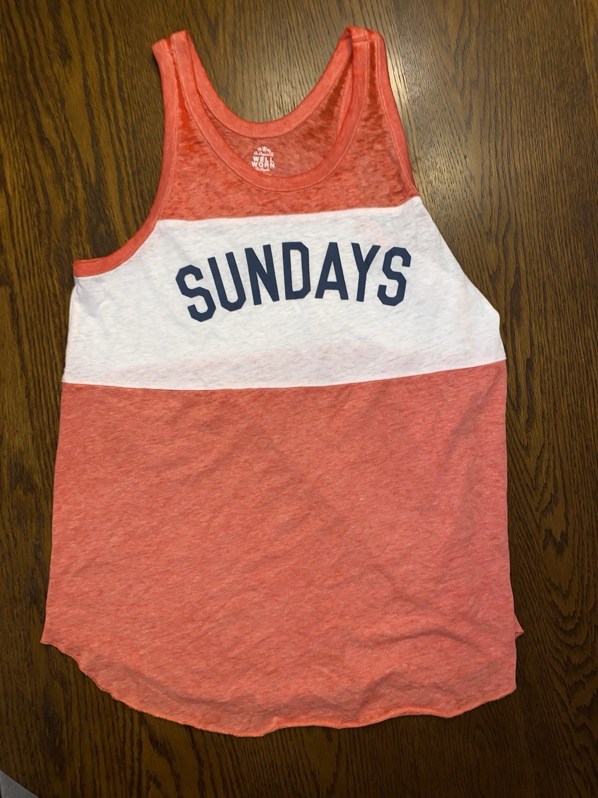 Sundays Well Worn Brand Tank Top Size L, women’s, beachwear, pool