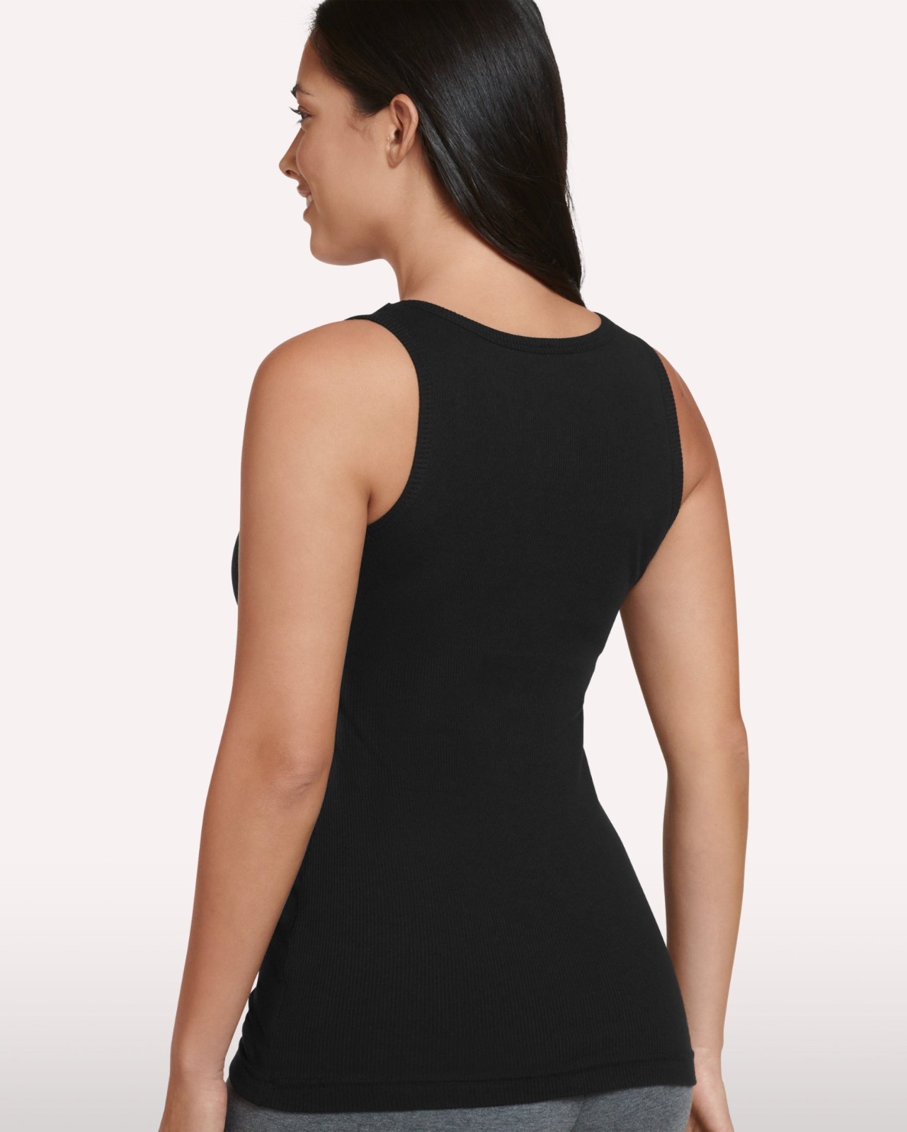 Jockey Women’s Black Cotton Tank Top (Medium)