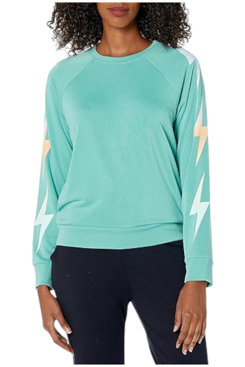 PJ Salvage Women’s Gradient Good Vibes Long Sleeve Top Sea Green