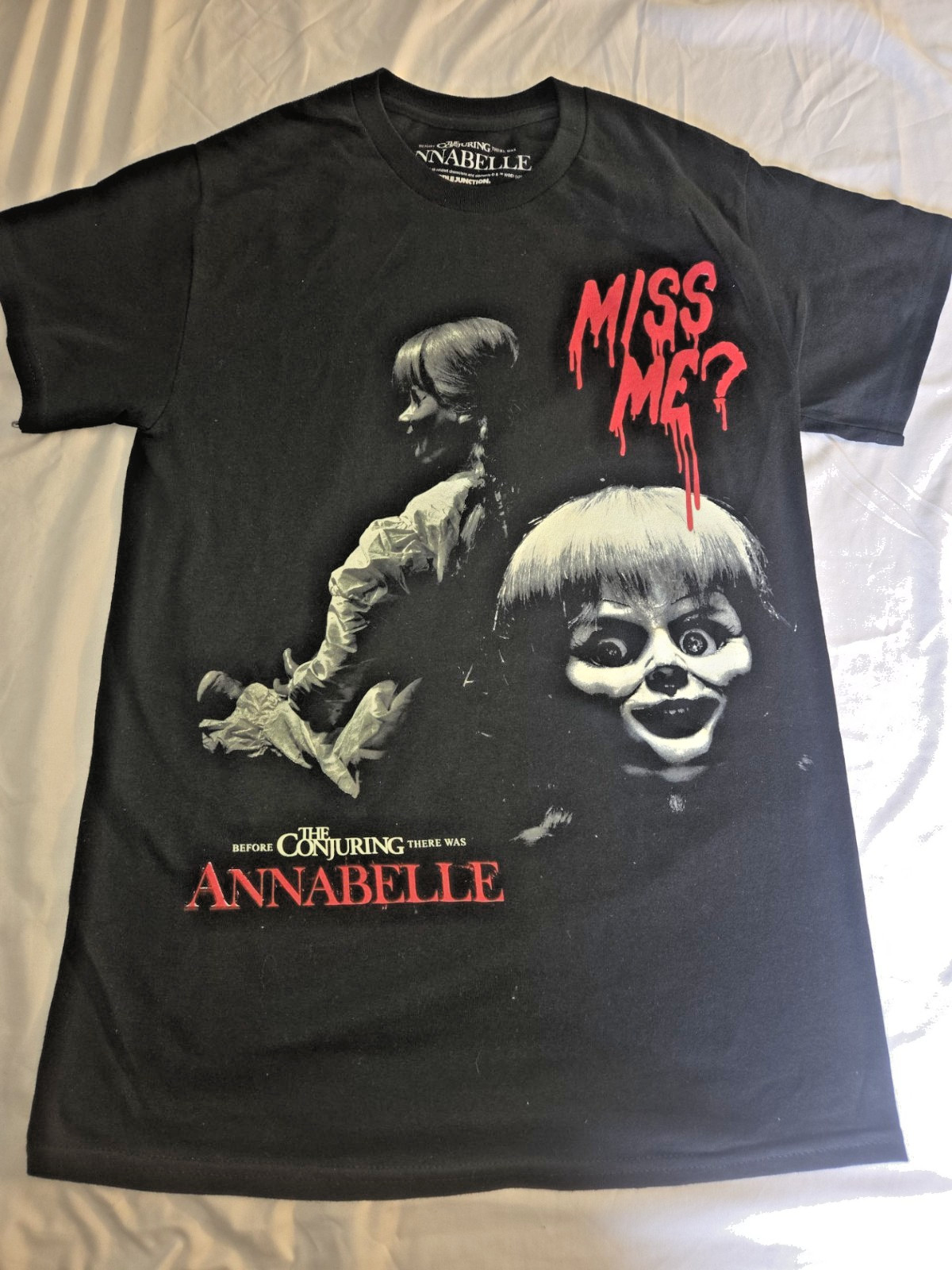 Annabelle ‘Miss Me?’ T shirt, size Small, NWOT