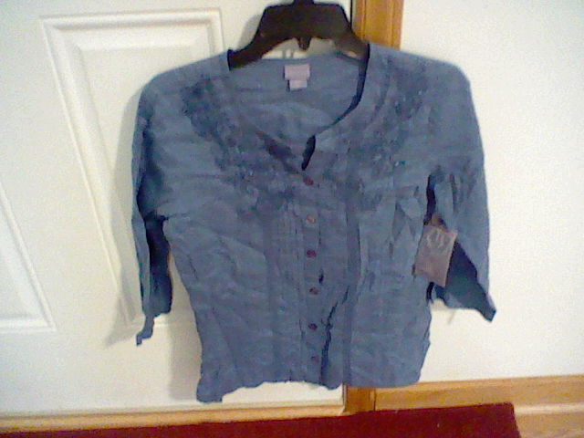 BRAND NEW WOMEN’S SIZE SMALL LAURA SCOTT TEXTURED DOBBY SHIRT