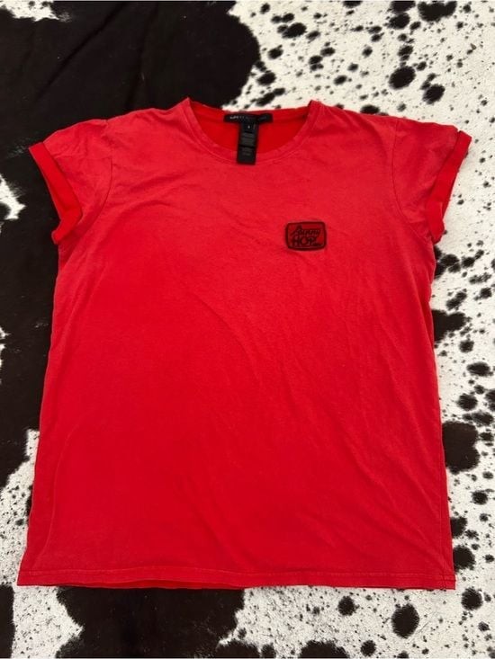 Marc by Marc Jacobs Red Ryne Bunny Hop Patch Tee