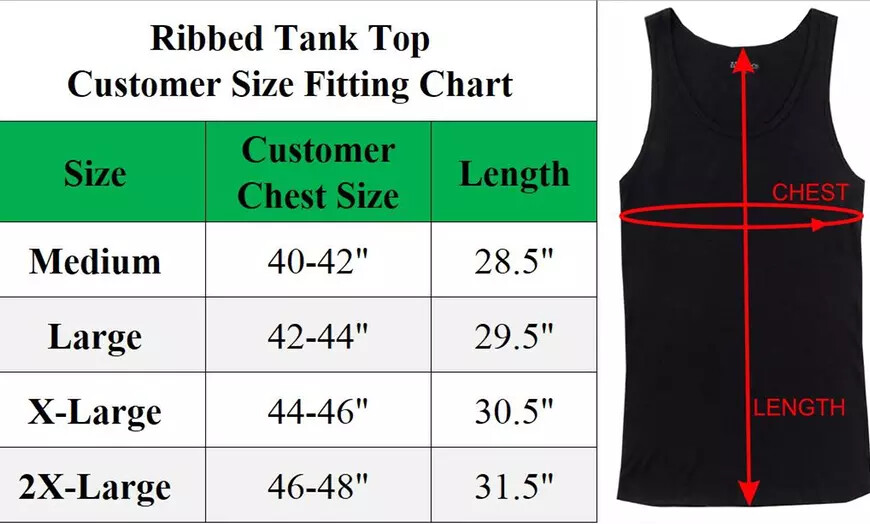 Unisex Heavyweight Combed Cotton Ribbed Tank Top TAGLESS (S-2X) NWT FREE SHIP