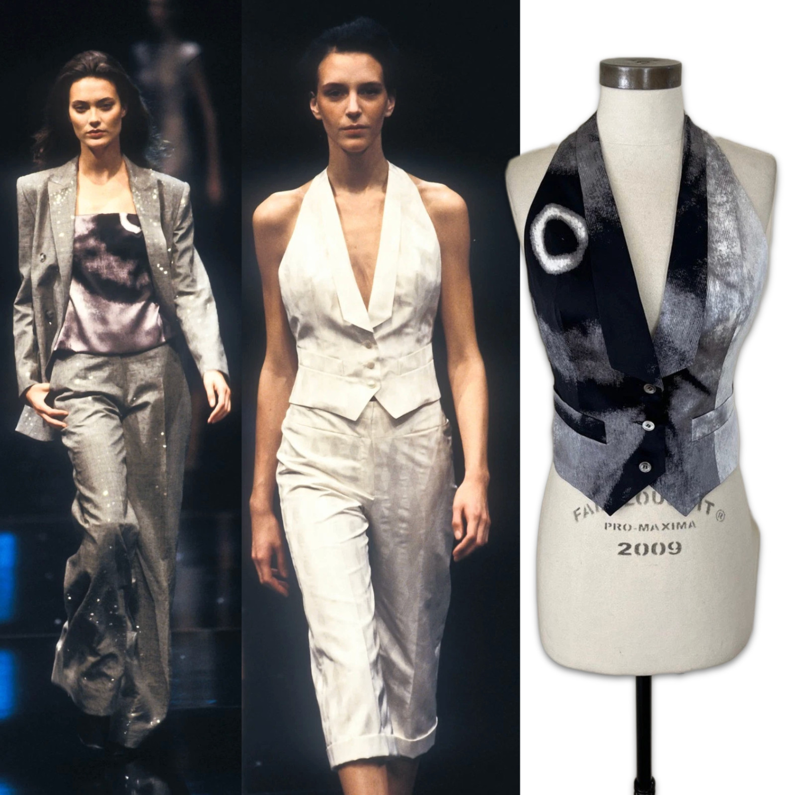 Givenchy Couture Alexander McQueen Spring 1999 Eye Print Halter Vest Waistcoat