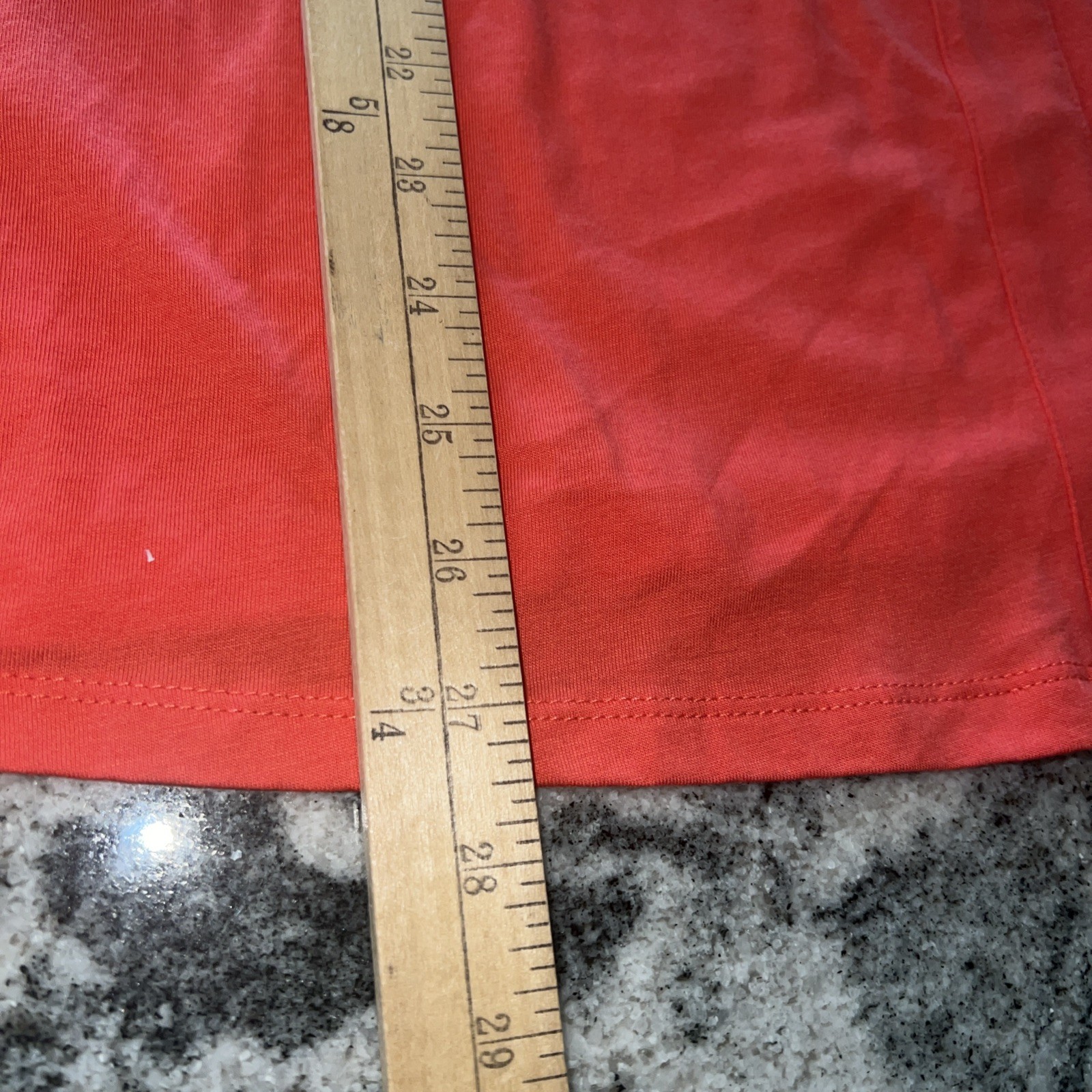 Jones New York Sport Woman 3X Coral Ruffled Tunic V Neck 3/4 Slvs Cotton/Rayon