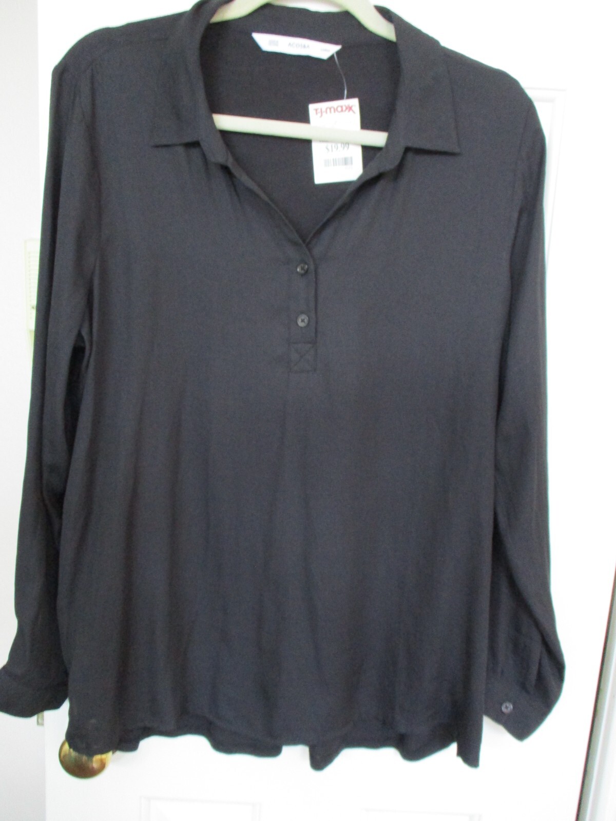 ACOS&A BRAND NEW BLACK LONG SLEEVE CASUAL TOP SIZE LARGE