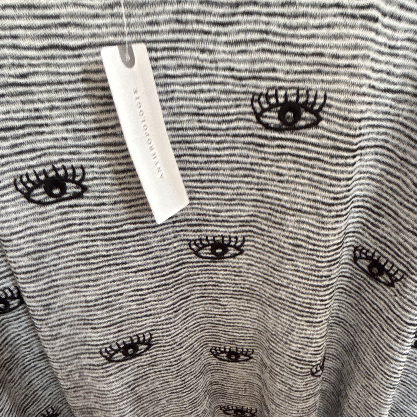 Anthropologie Akemi + Kin Women’s XL Gray Striped Knit Dolman Tee Eye NWT