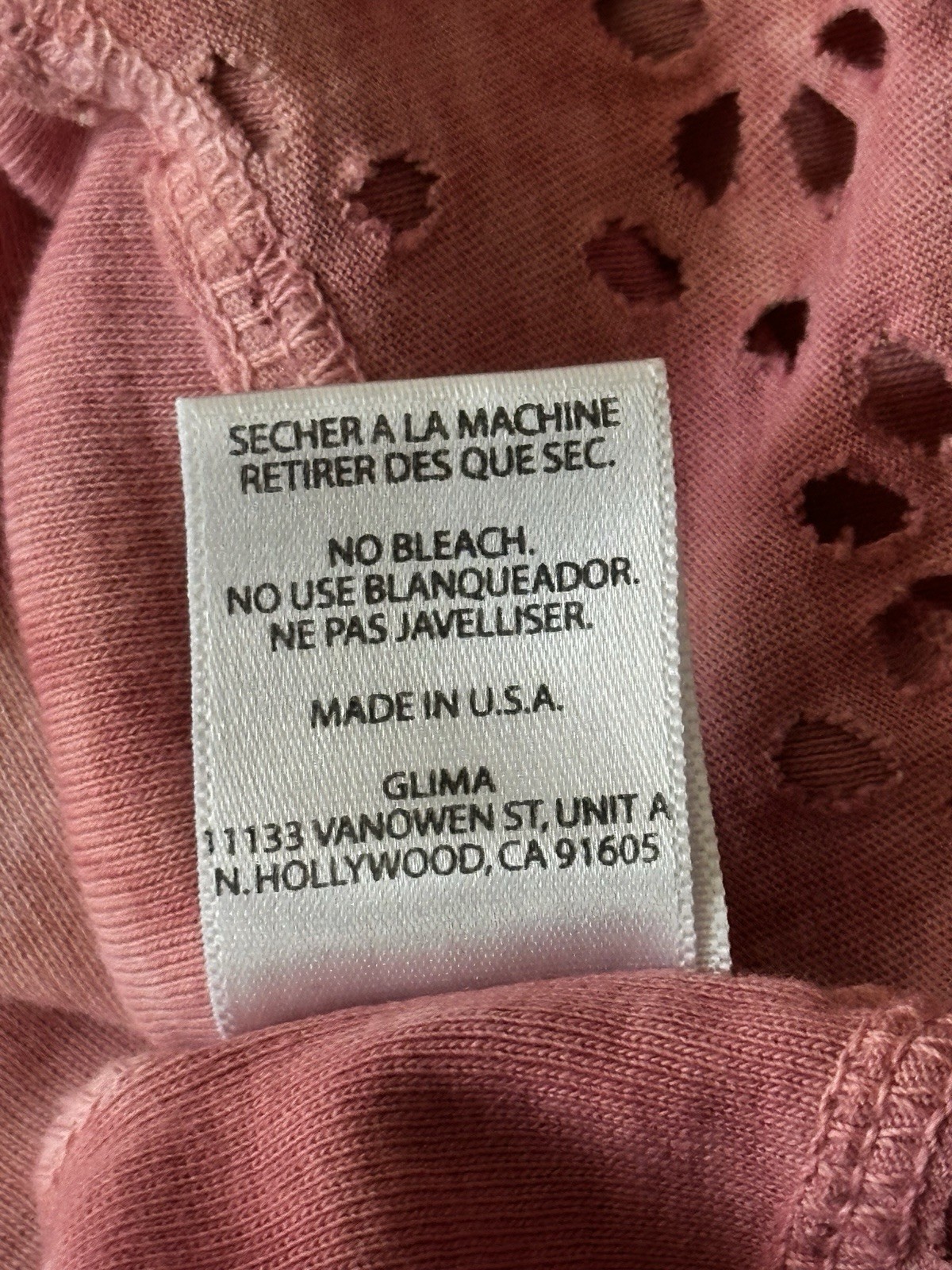 Glima Top Sz 1X Pink Wash Grunge Fairy Y2K Renaissance Script Rose Indie Tie Dye