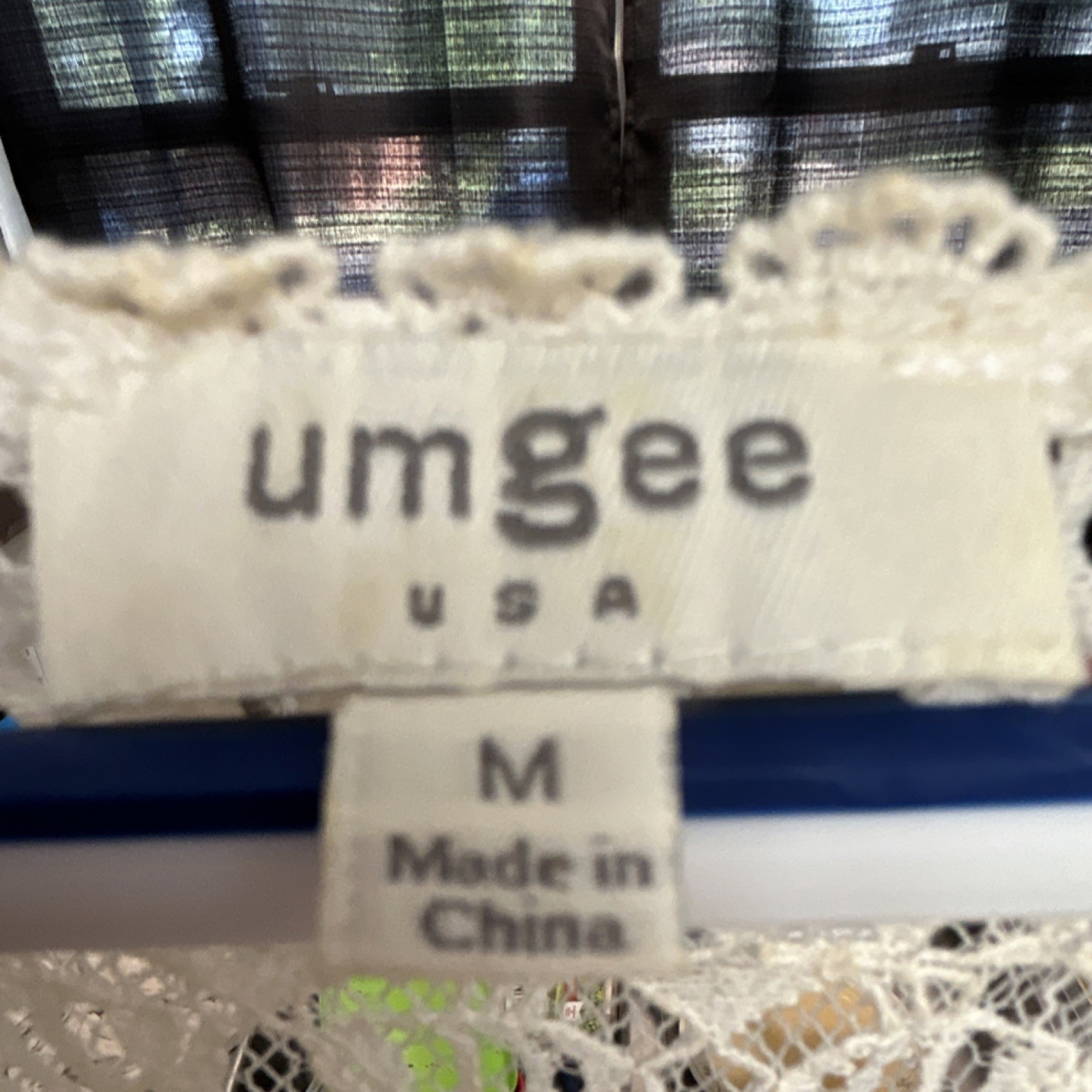 Umgee USA Women’s M Regular White Solid Lace Sleeveless Top Blouse