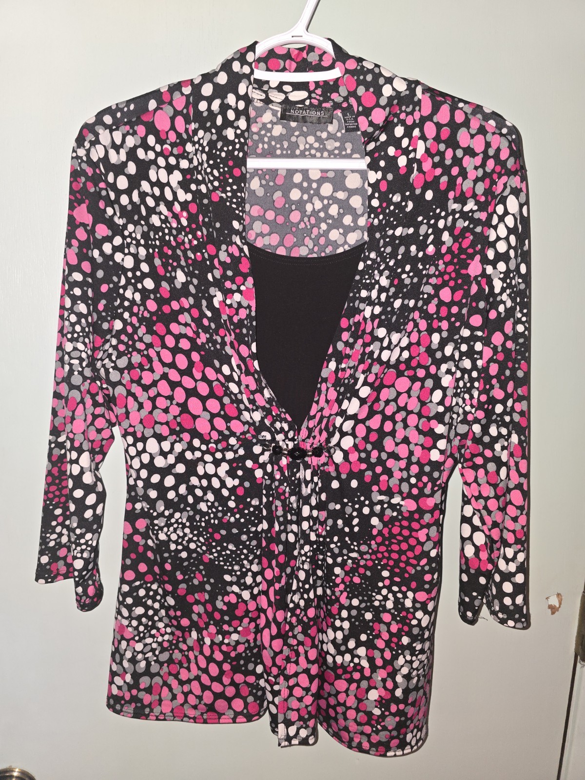 Women’s Black, Pink & White Top