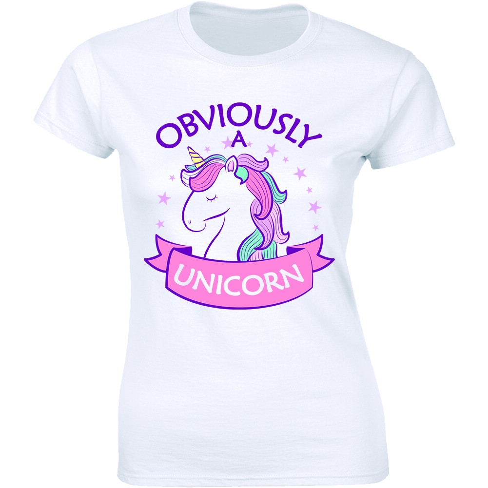 Obviously A Unicorn Magical Fantasy Animal Horse Lover Funny Tee Women’s T-shirt