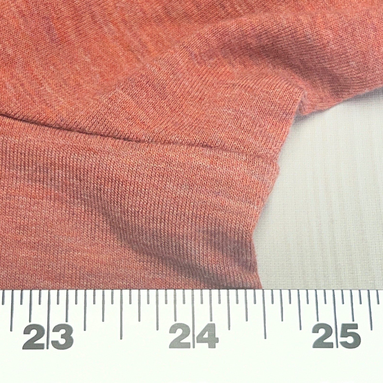 Rose + Olive V-Neck Top Women 2X Orange Heathered Beaded Shoulder Detail T-Shirt