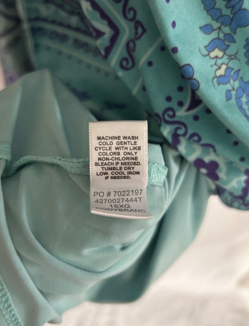 Cato Womens Blue Tank Top 22/24W Paisley Patterned in Excellent Condition