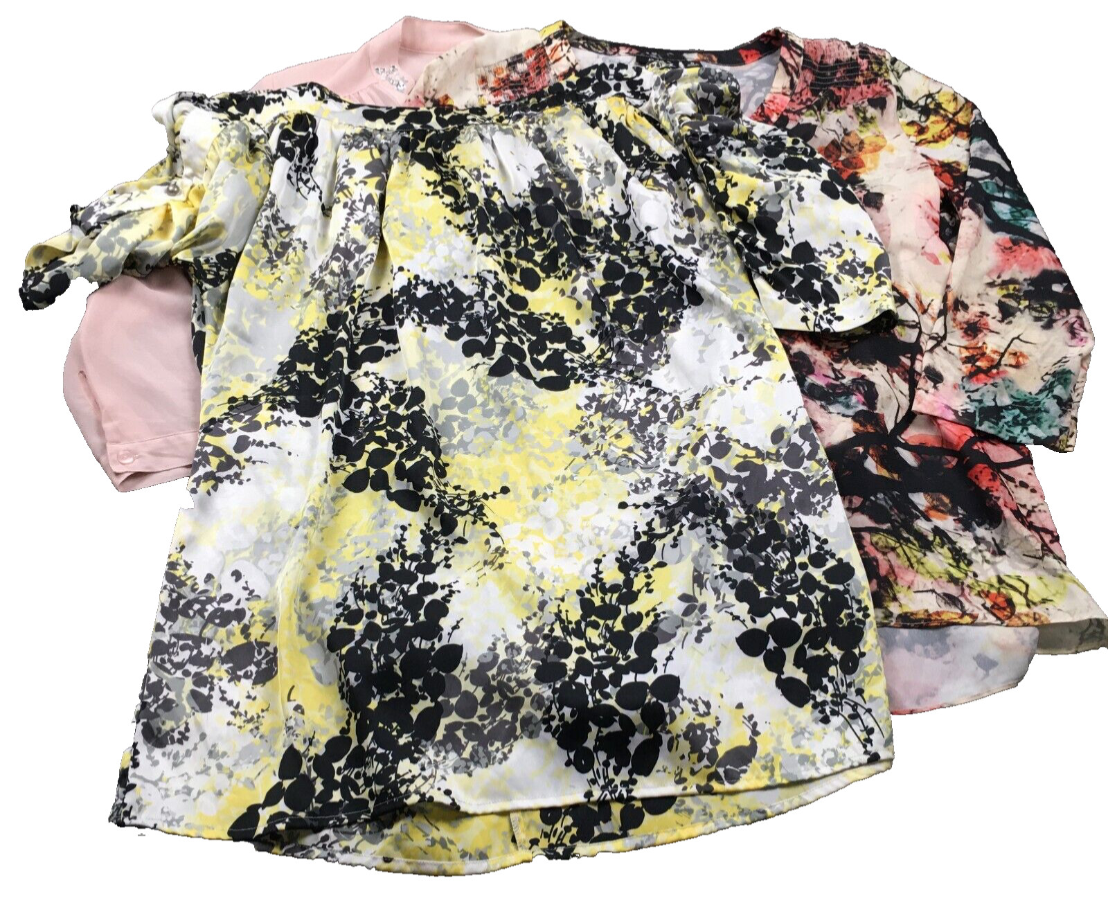 Lot of 3 Iz Byer Nue Options & Ana Womens Blouses Sz M 3/4 Sleeve Solid Floral