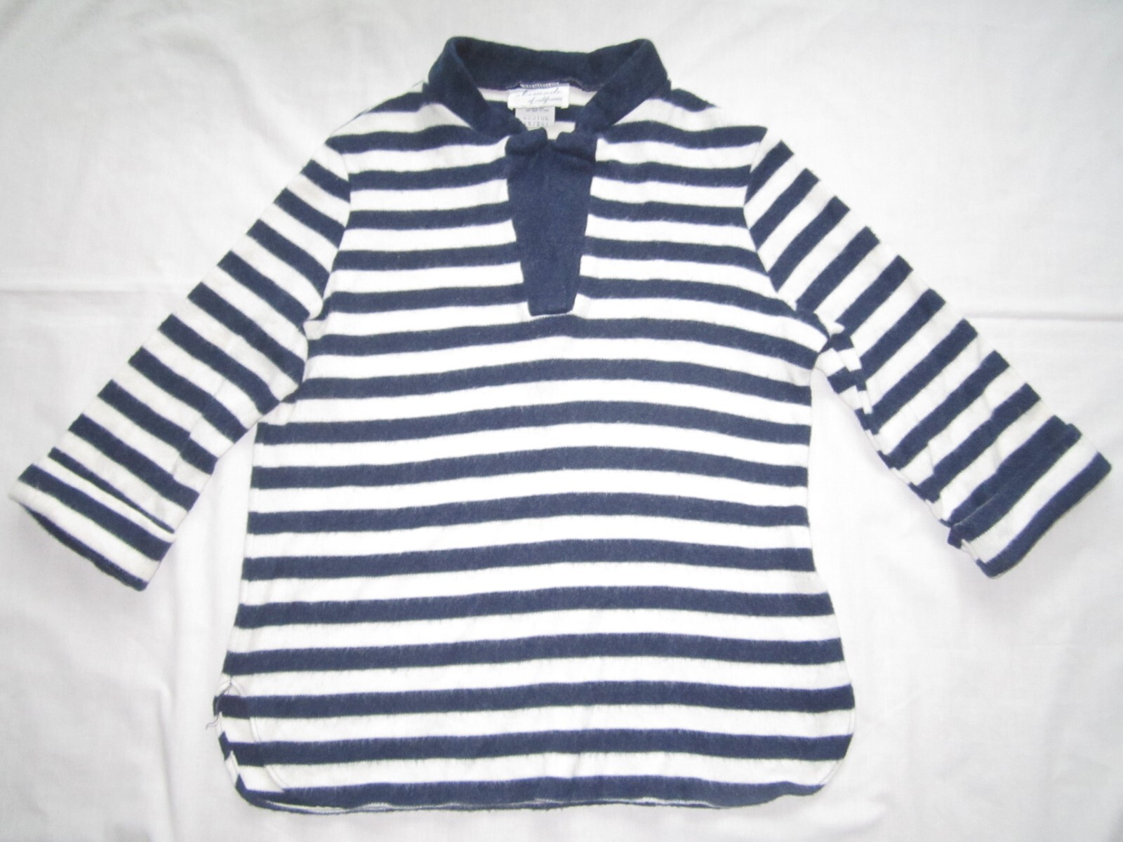 Vintage 70s Disco Shirt top striped Size M Medium Alamode of Calif Fuzzy Knit