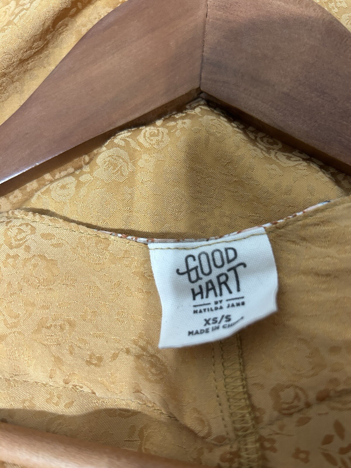 Good Hart Women’s Kimono Duster Open Front Gold Multi Size XS/S