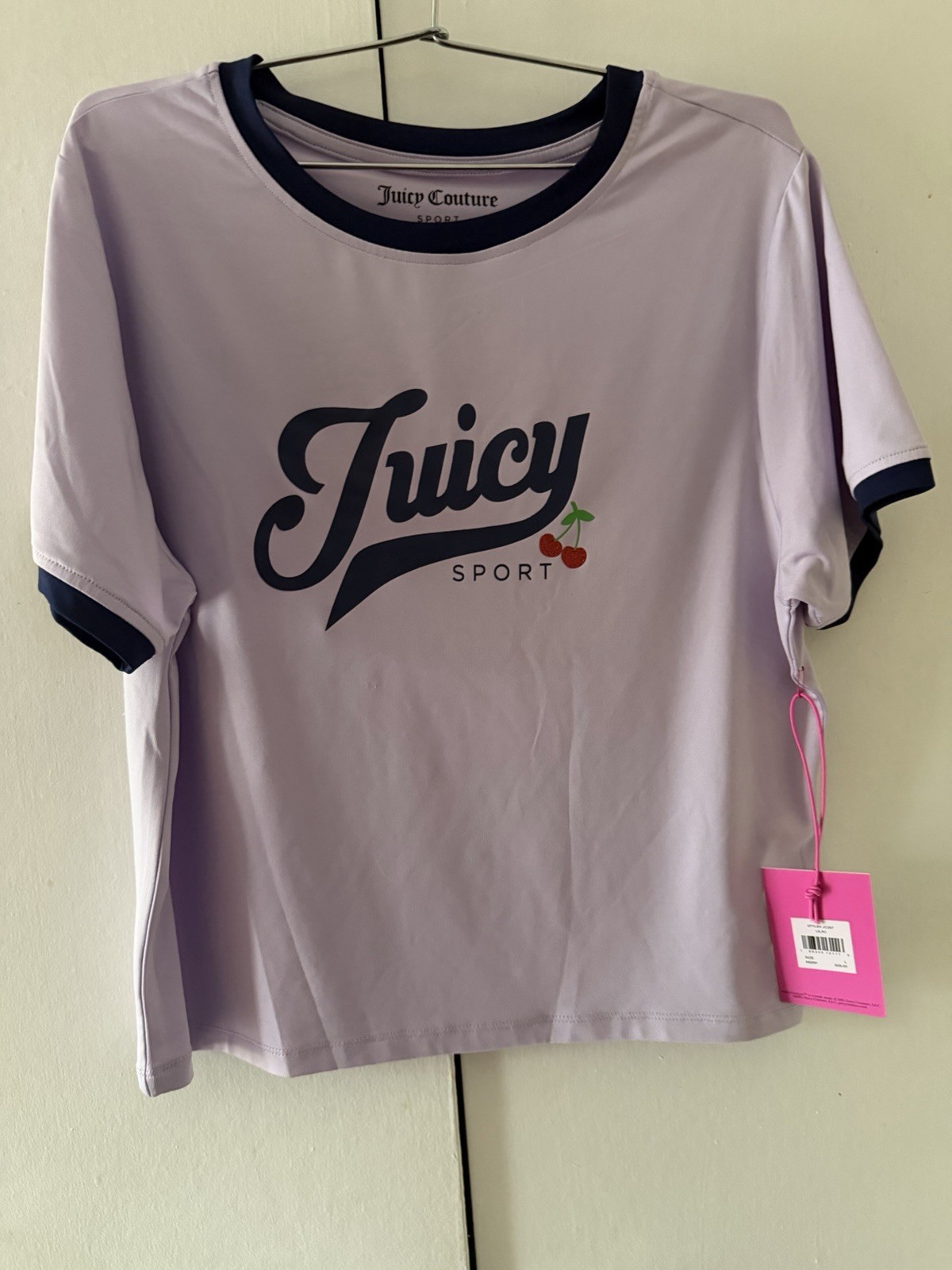 Juicy Couture Lilac Ringer Tee For Women Large