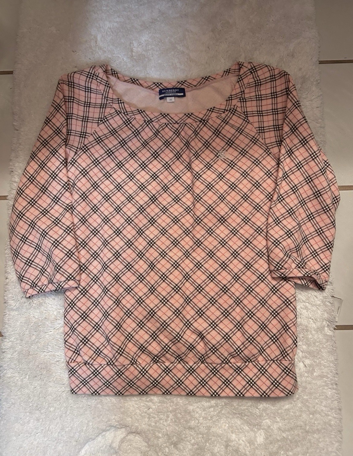 Burberry London Blue Label Women’s Pink Top Size 38 Excellent Condition
