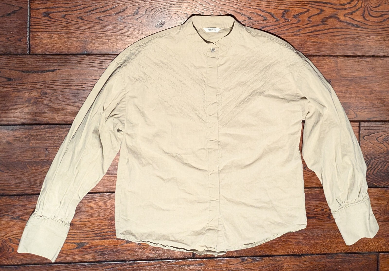 Ace Boon South Korea Women’s Camp Collar Button-Up Blouse Size Small