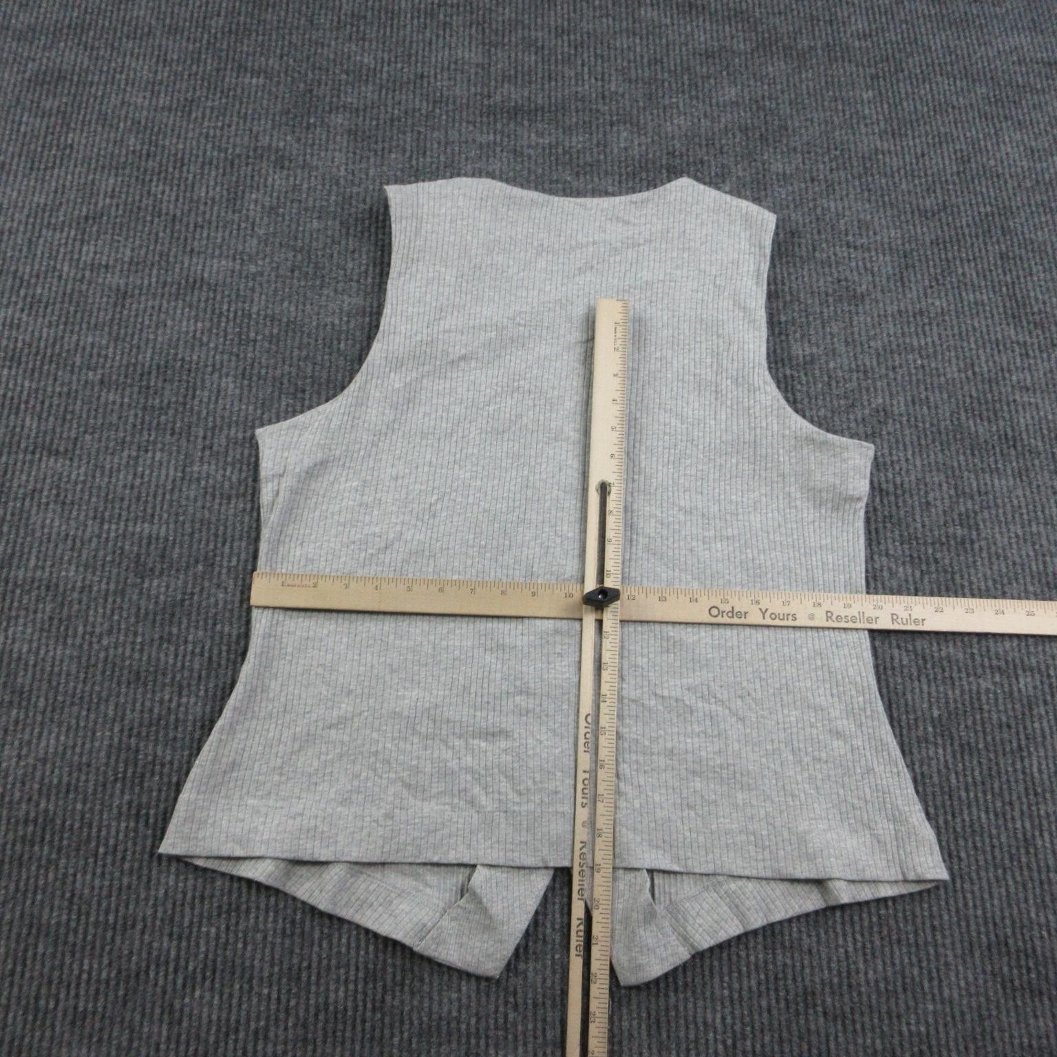 Nine Britton Shirt Womens 2X Gray Sleeveless Button-Up Ribbed Stretch Casual NWT